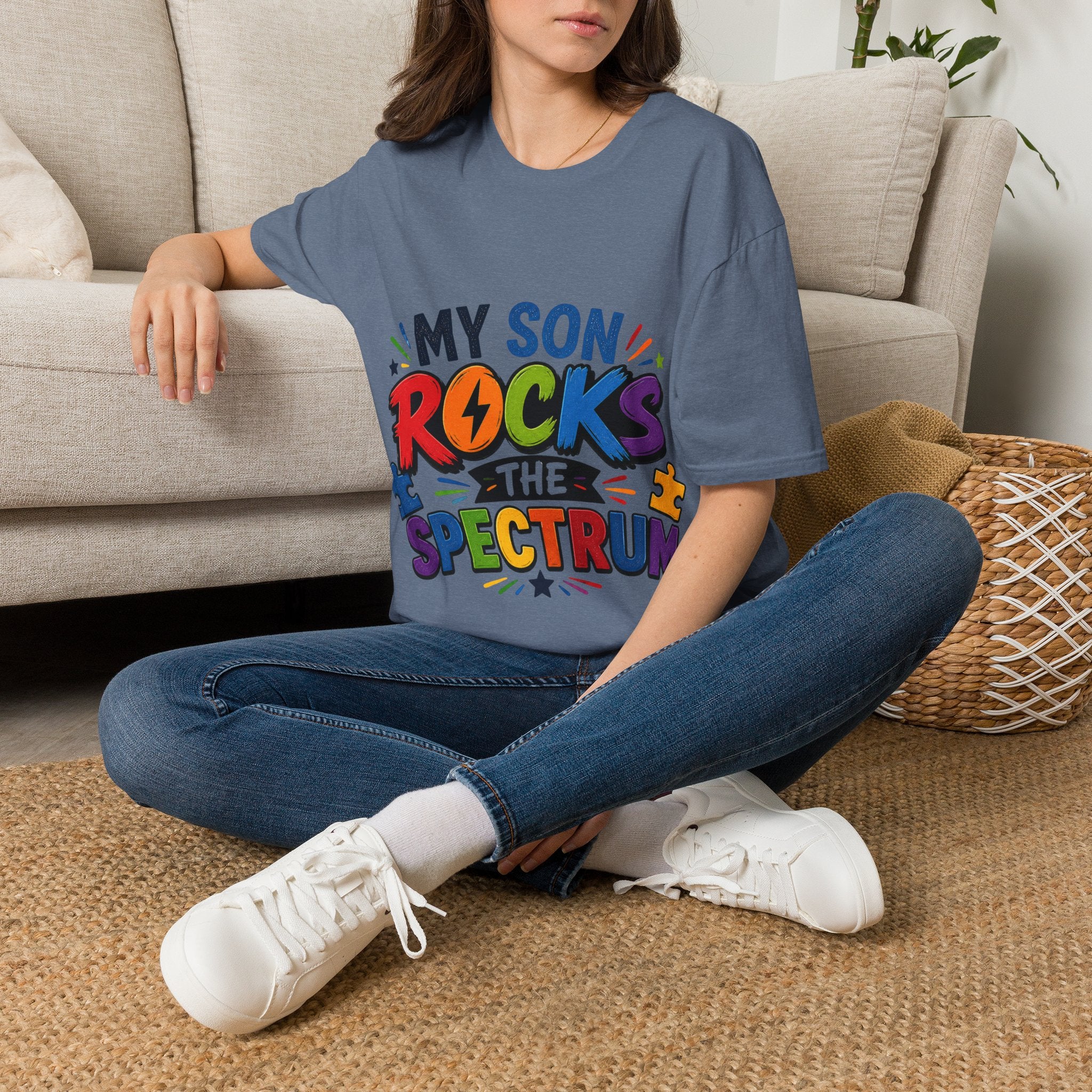 My Son Rocks the Spectrum Shirt, Autism Mom Shirt, Proud Autism Parent Tee, Autism Acceptance T-Shirt, Special Needs Mom Apparel