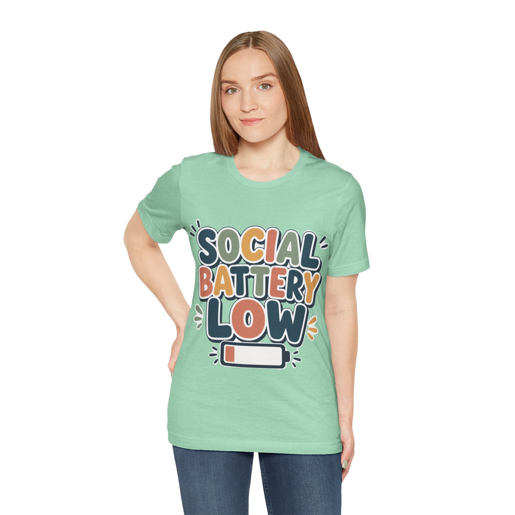 Social Battery Low T-Shirt — Funny Introvert Tee