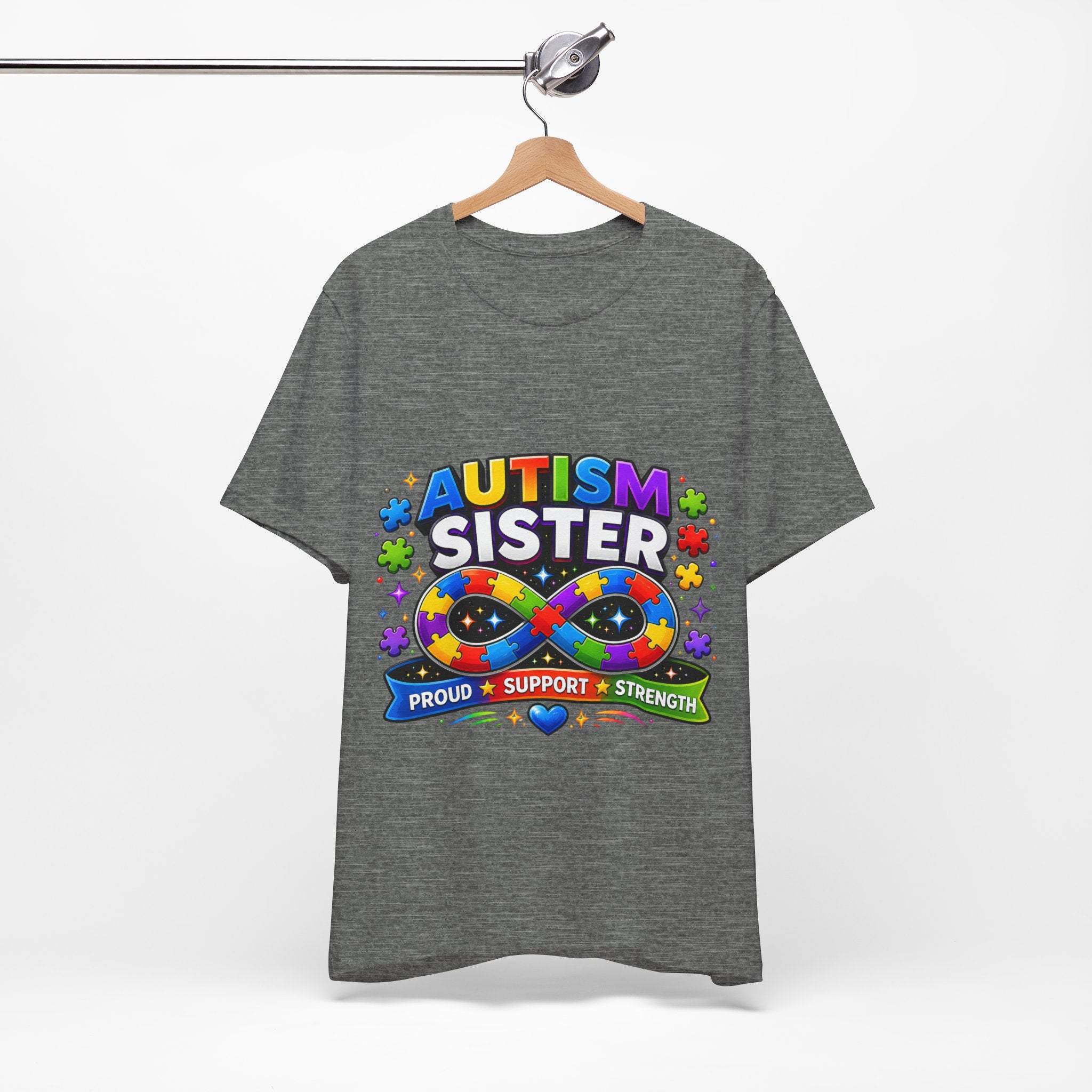 Autism Sister Tee | Puzzle Infinity Support Strength Shirt