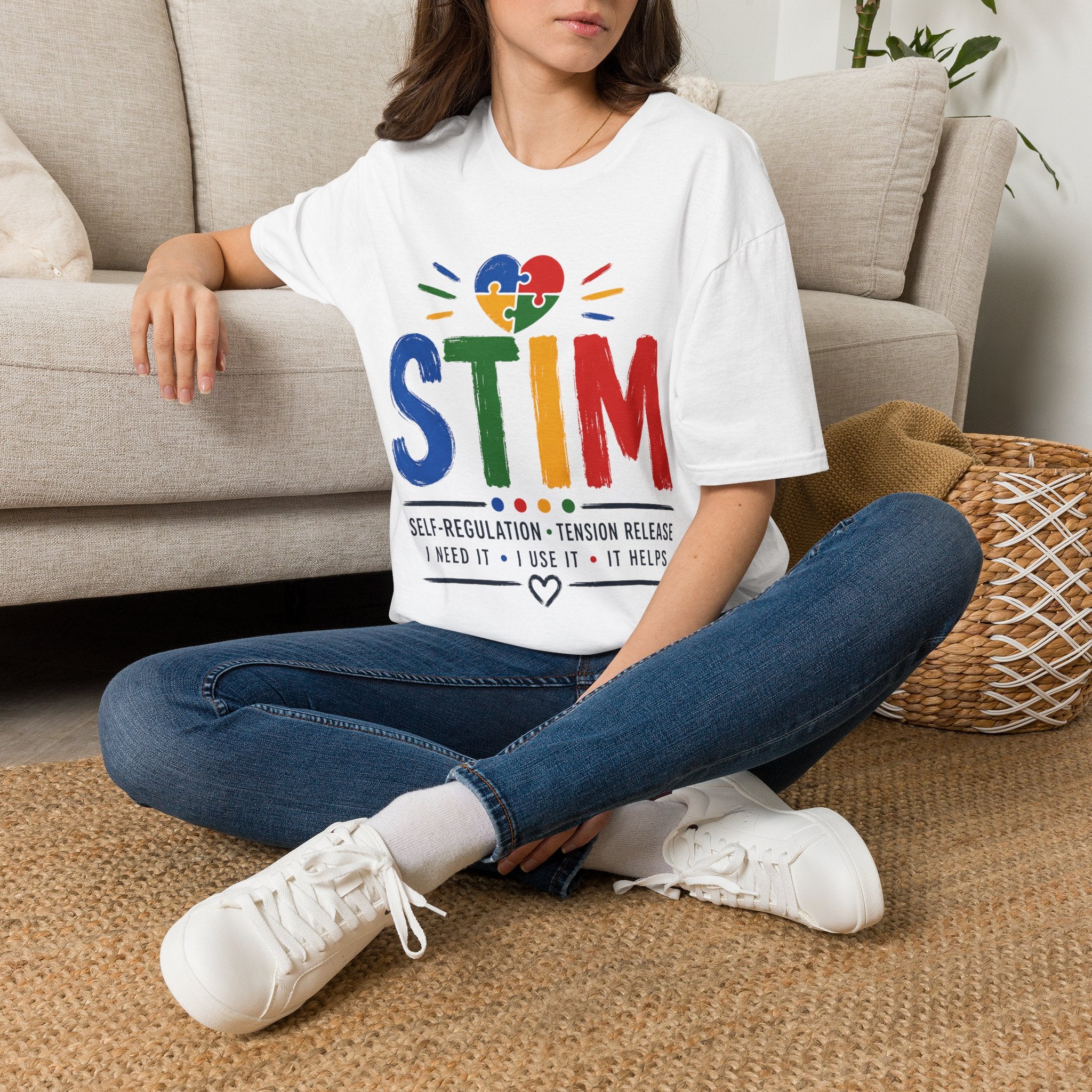 Autism Sensory Shirt | STIM Puzzle Heart Autism Awareness Shirt, Sensory Regulation Support Gift