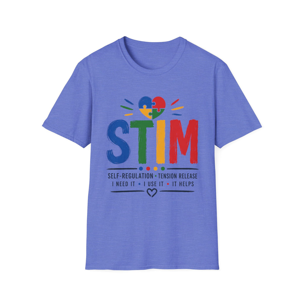 Autism Sensory Shirt | STIM Puzzle Heart Autism Awareness Shirt, Sensory Regulation Support Gift