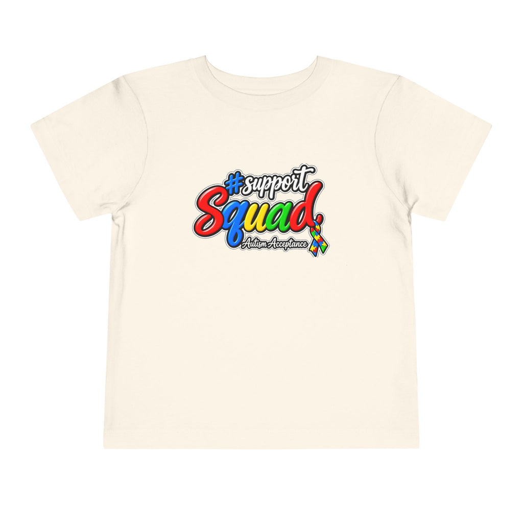 Support Squad Toddler Tee, Autism Awareness Puzzle Ribbon Shirt, Matching Family Toddler Autism Acceptance Gift