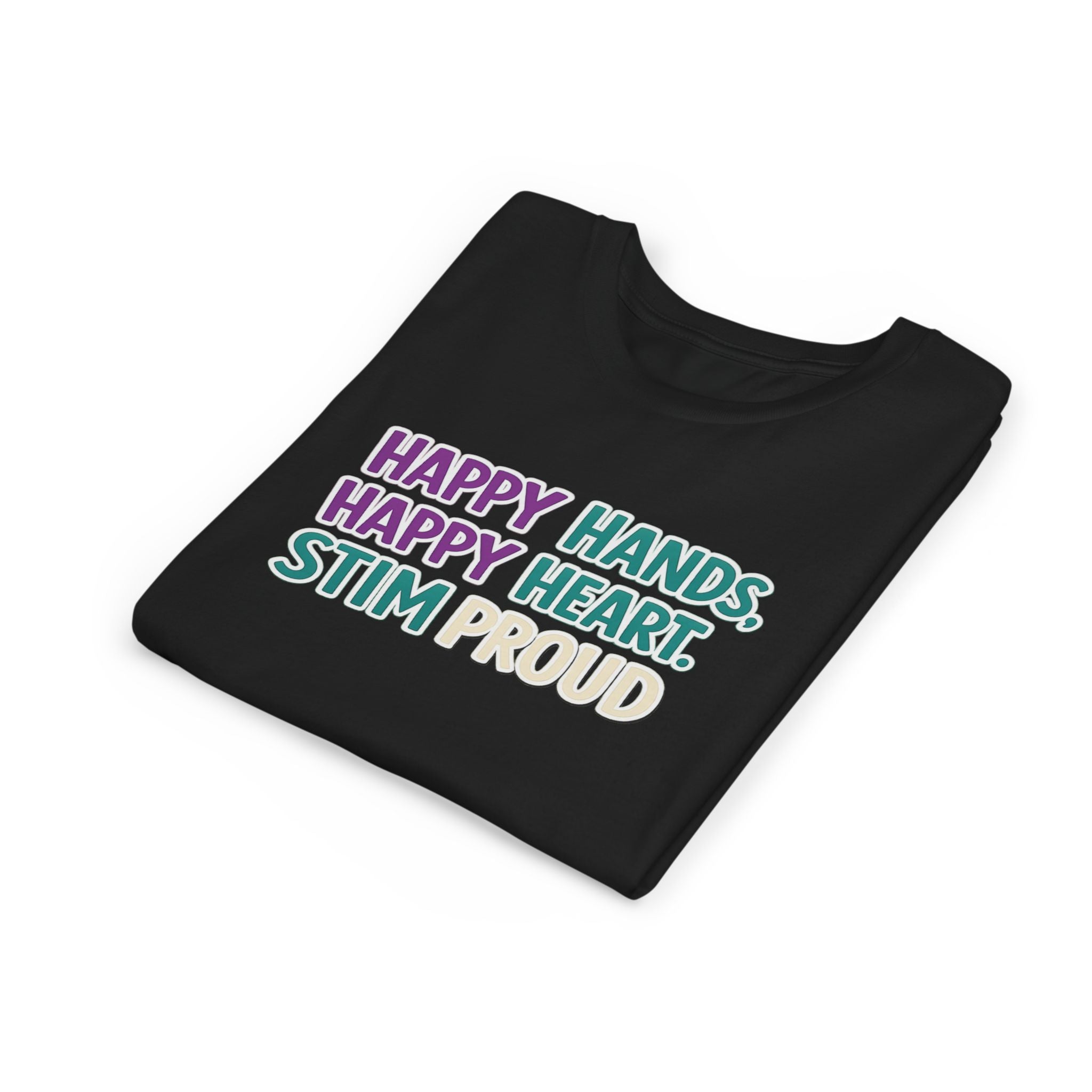 Happy Hands Happy Heart Youth Shirt Stim Proud Autism Awareness T Shirt Sensory Friendly Kids Neurodivergent Special Needs Tee