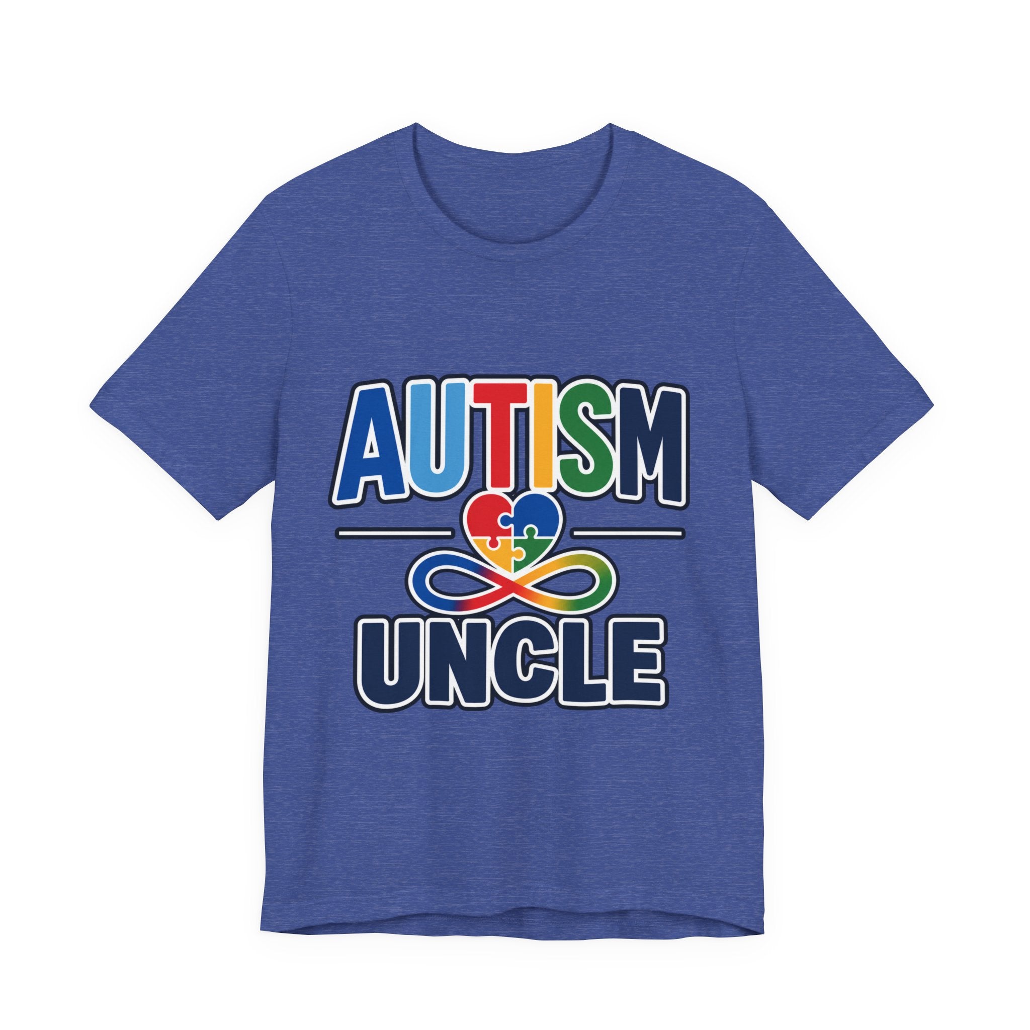 Autism Uncle Shirt | Proud Autism Uncle T-Shirt | Colorful Puzzle Ribbon Infinity Design | Autism Awareness & Acceptance Gift | Special Needs Family Apparel