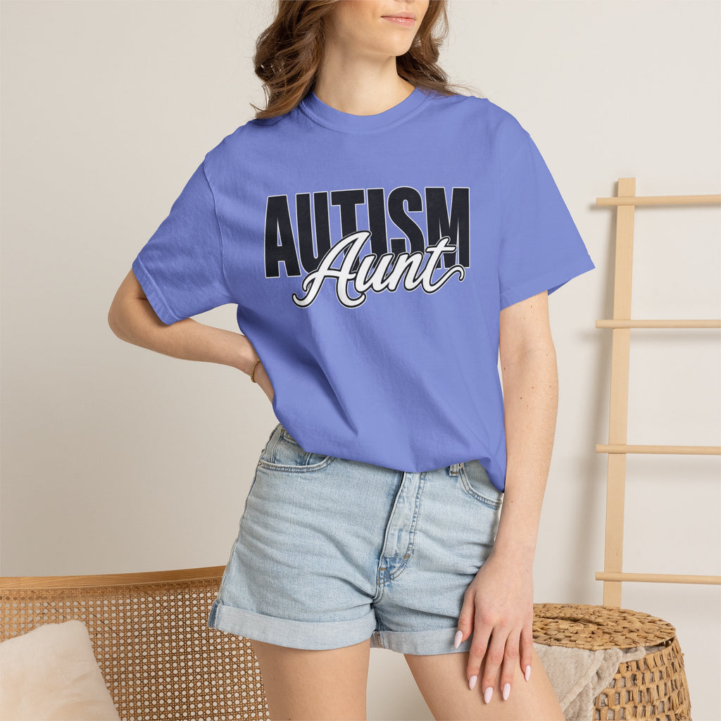 Autism Aunt Shirt Proud Autism Aunt T Shirt Autism Awareness Autism Acceptance Gift Puzzle Heart Special Needs Family Tee
