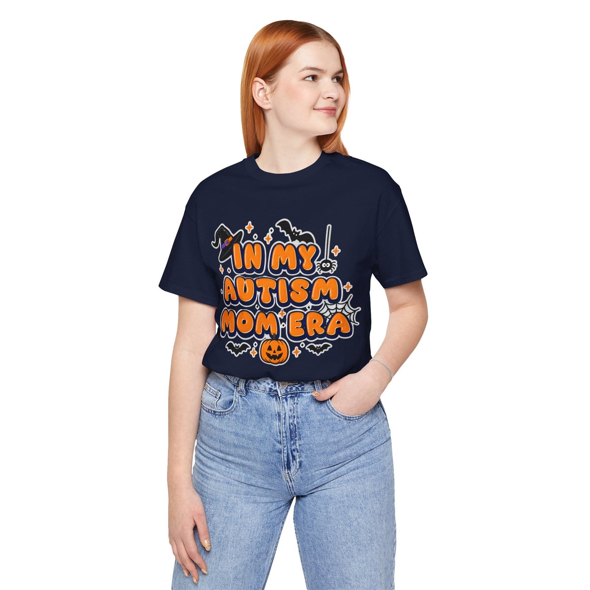 In My Autism Mom Era Tee | Halloween Pumpkin Witch Bat Spiderweb