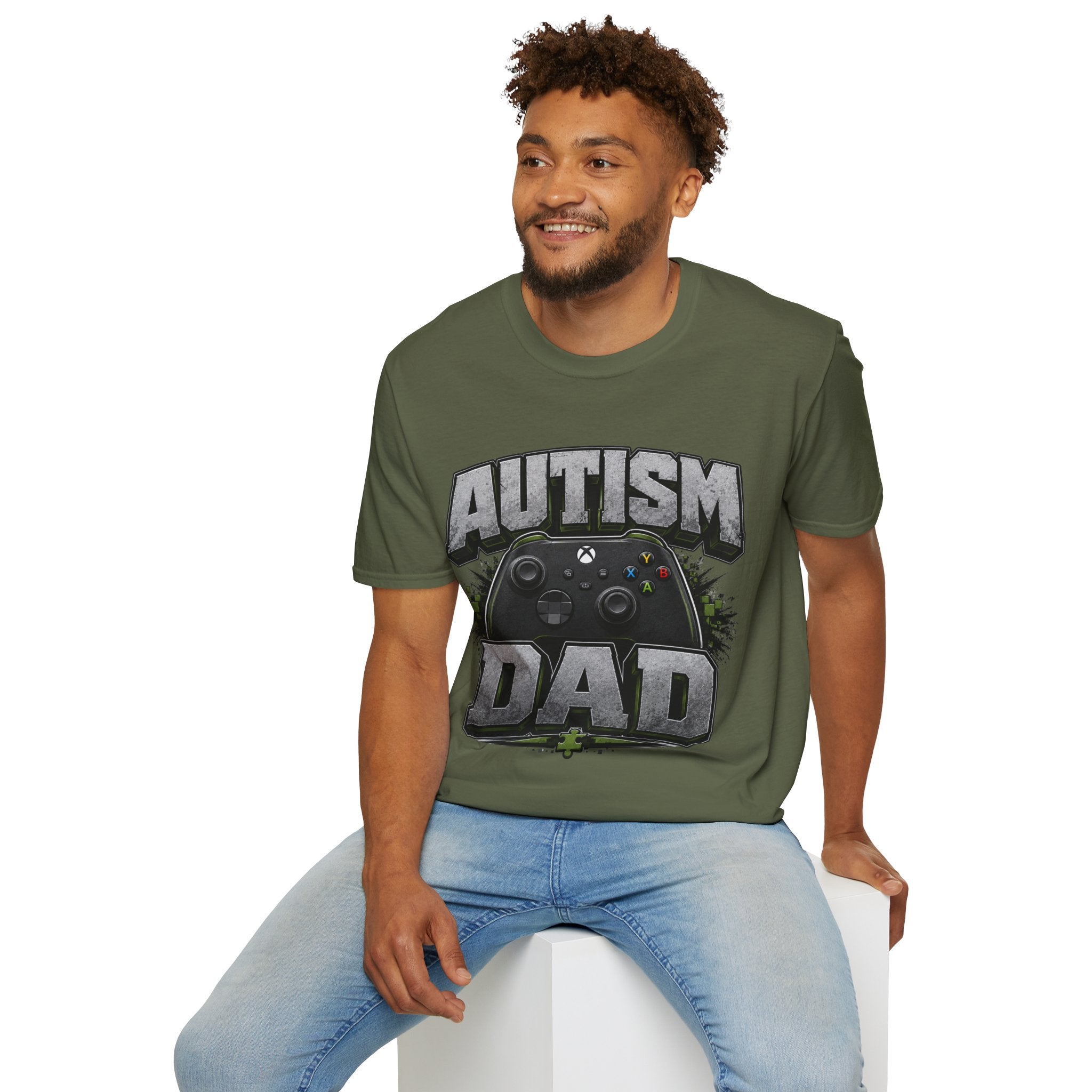Autism Dad T-Shirt | Video Game Controller Awareness Tee