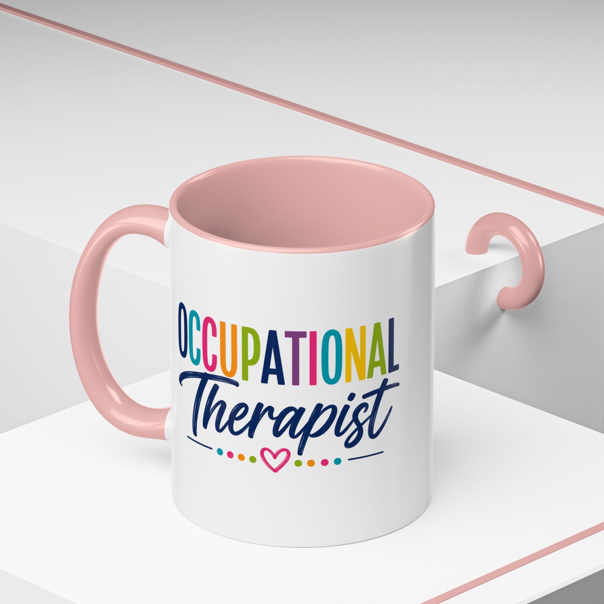 Occupational Therapist Mug | Accent Coffee Mug, Colorful Script 11oz 15oz