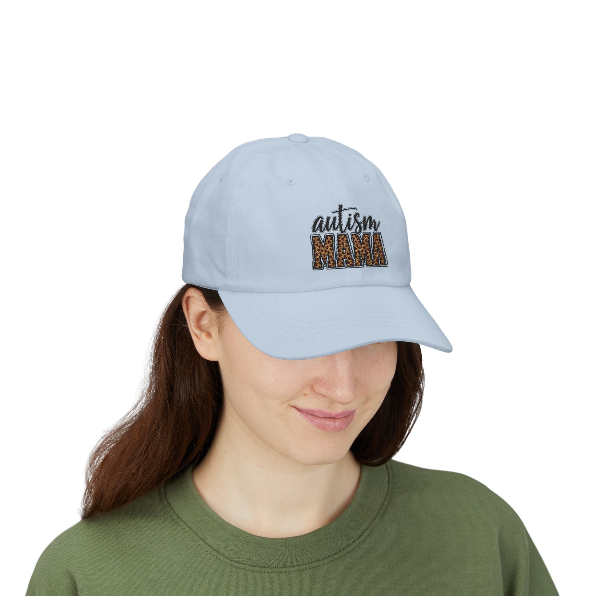 Autism Mama leopard print embroidery Dad Cap | Autism Awareness hat