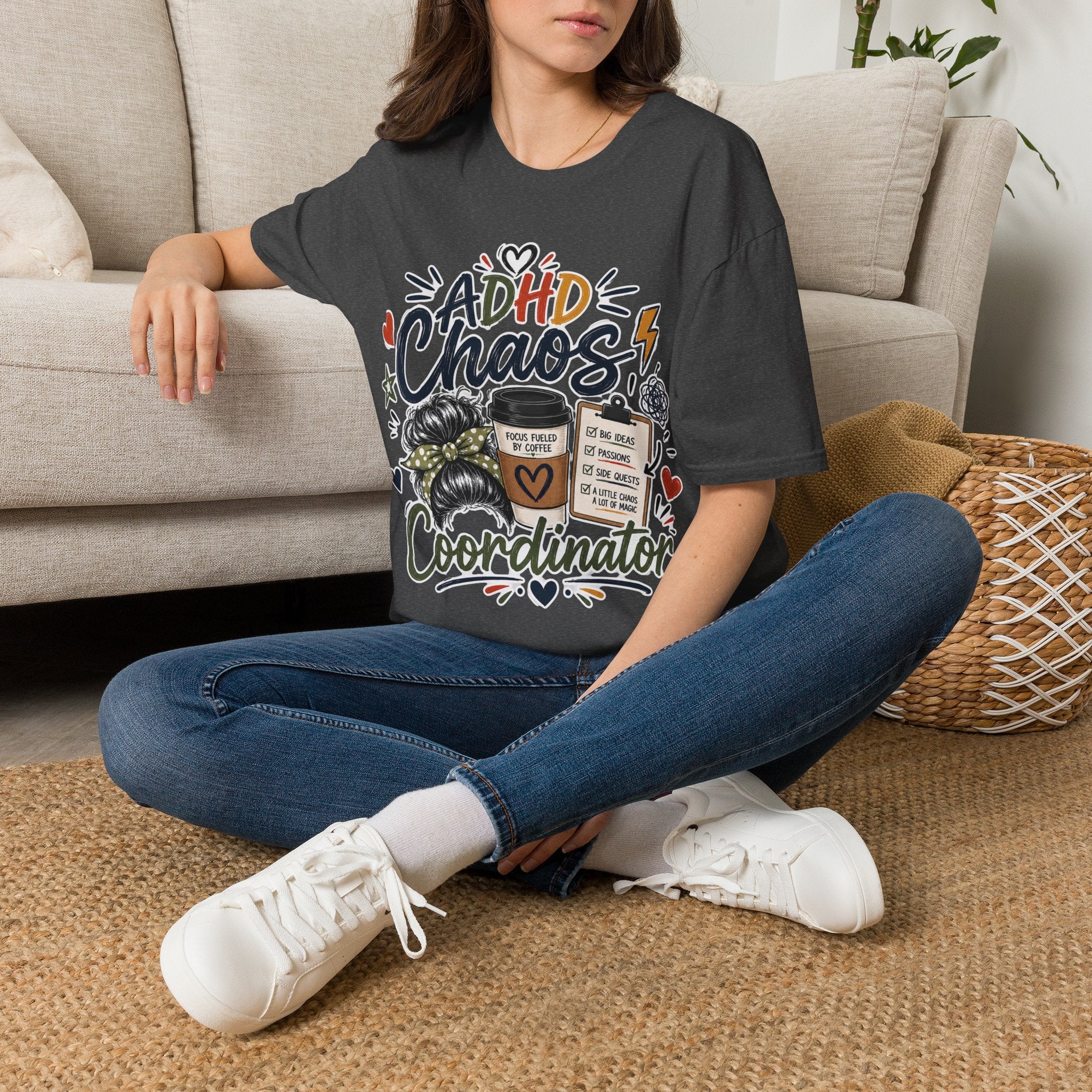 ADHD Chaos Coordinator Shirt | Funny ADHD T-Shirt | ADHD Awareness Graphic Shirt | Mental Health Gift | Coffee & Chaos Apparel