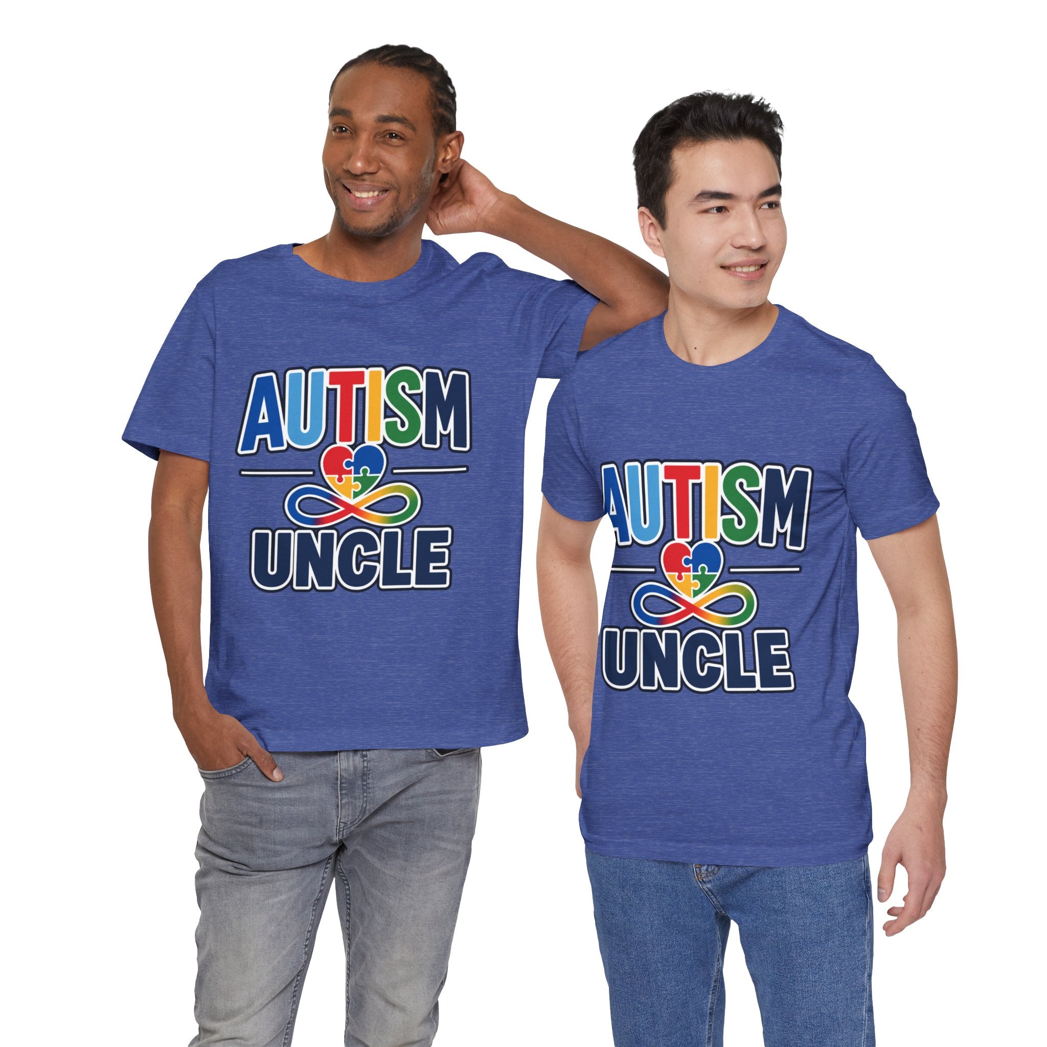 Autism Uncle Shirt | Proud Autism Uncle T-Shirt | Colorful Puzzle Ribbon Infinity Design | Autism Awareness & Acceptance Gift | Special Needs Family Apparel