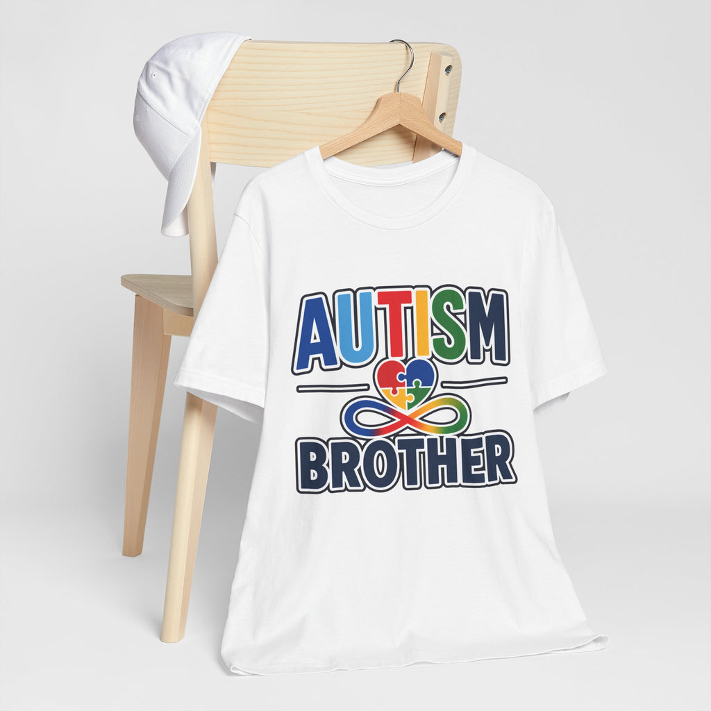 Autism Brother Shirt | Puzzle Heart Infinity T-Shirt | Proud Autism Sibling Tee | Autism Awareness & Acceptance Gift for Brother