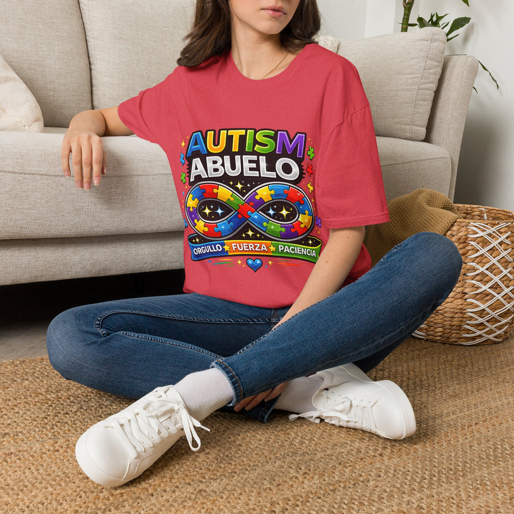 Autism Abuelo Shirt, Proud Autism Grandpa Tee, Spanish Grandpa Gift, Autism Acceptance Shirt, Infinity Symbol T-Shirt, Autism Family Apparel