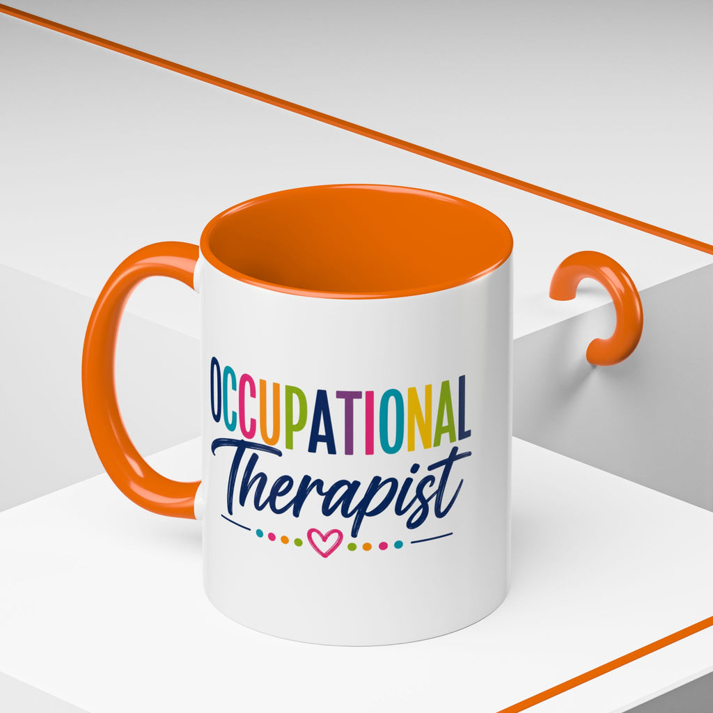 Occupational Therapist Mug | Accent Coffee Mug, Colorful Script 11oz 15oz
