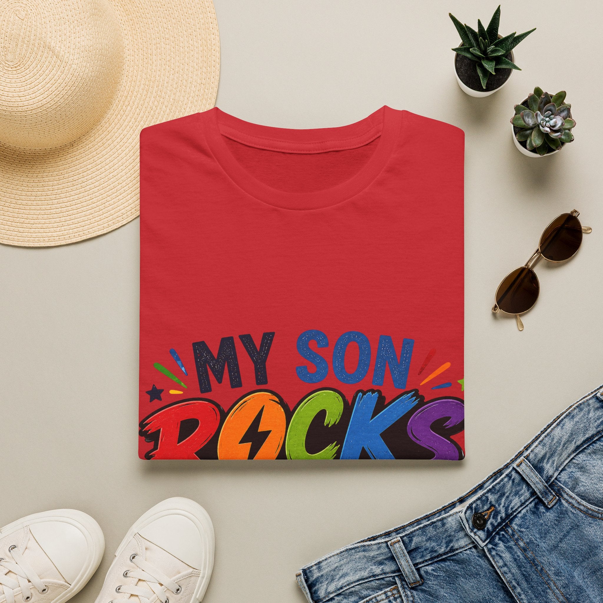 My Son Rocks the Spectrum Shirt, Autism Mom Shirt, Proud Autism Parent Tee, Autism Acceptance T-Shirt, Special Needs Mom Apparel
