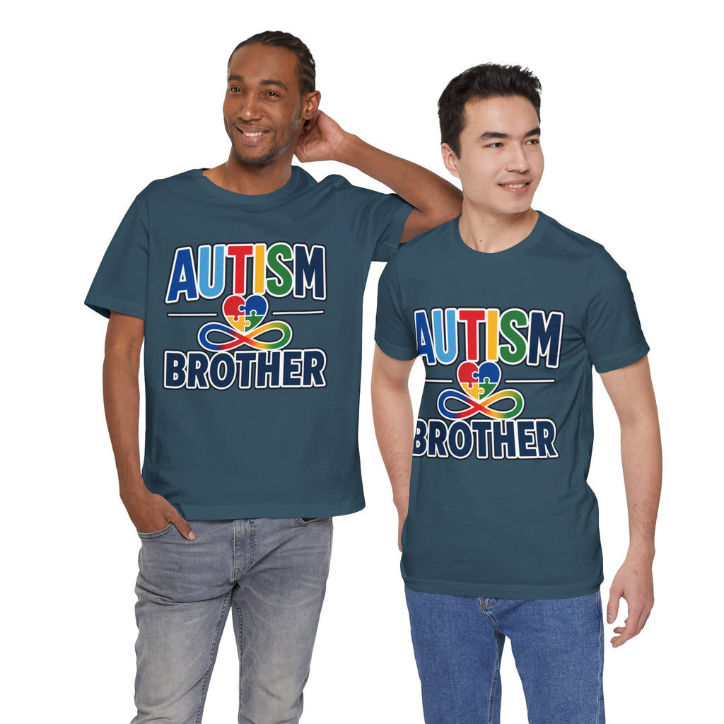 Autism Brother Shirt | Puzzle Heart Infinity T-Shirt | Proud Autism Sibling Tee | Autism Awareness & Acceptance Gift for Brother