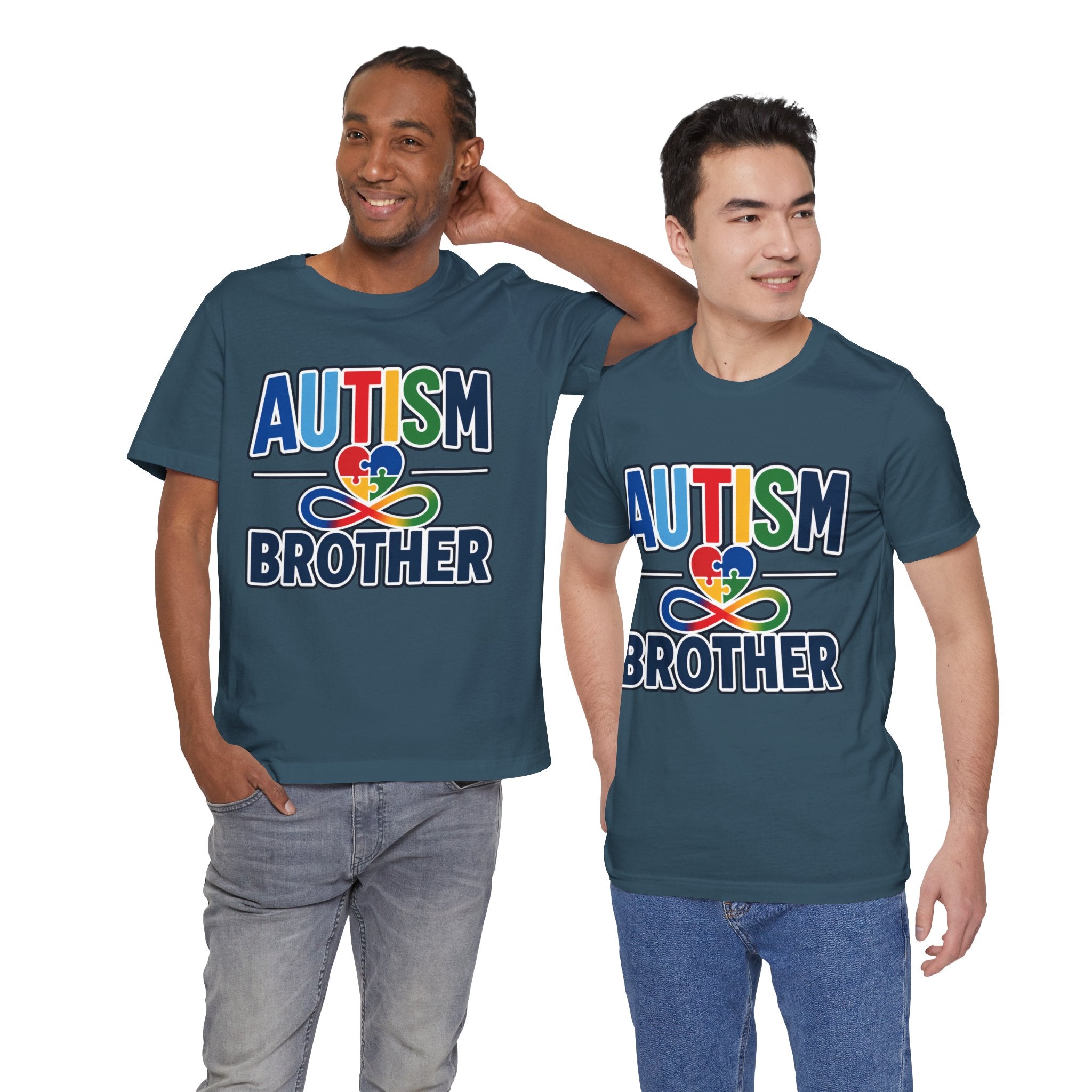 Autism Brother Shirt | Puzzle Heart Infinity T-Shirt | Proud Autism Sibling Tee | Autism Awareness & Acceptance Gift for Brother