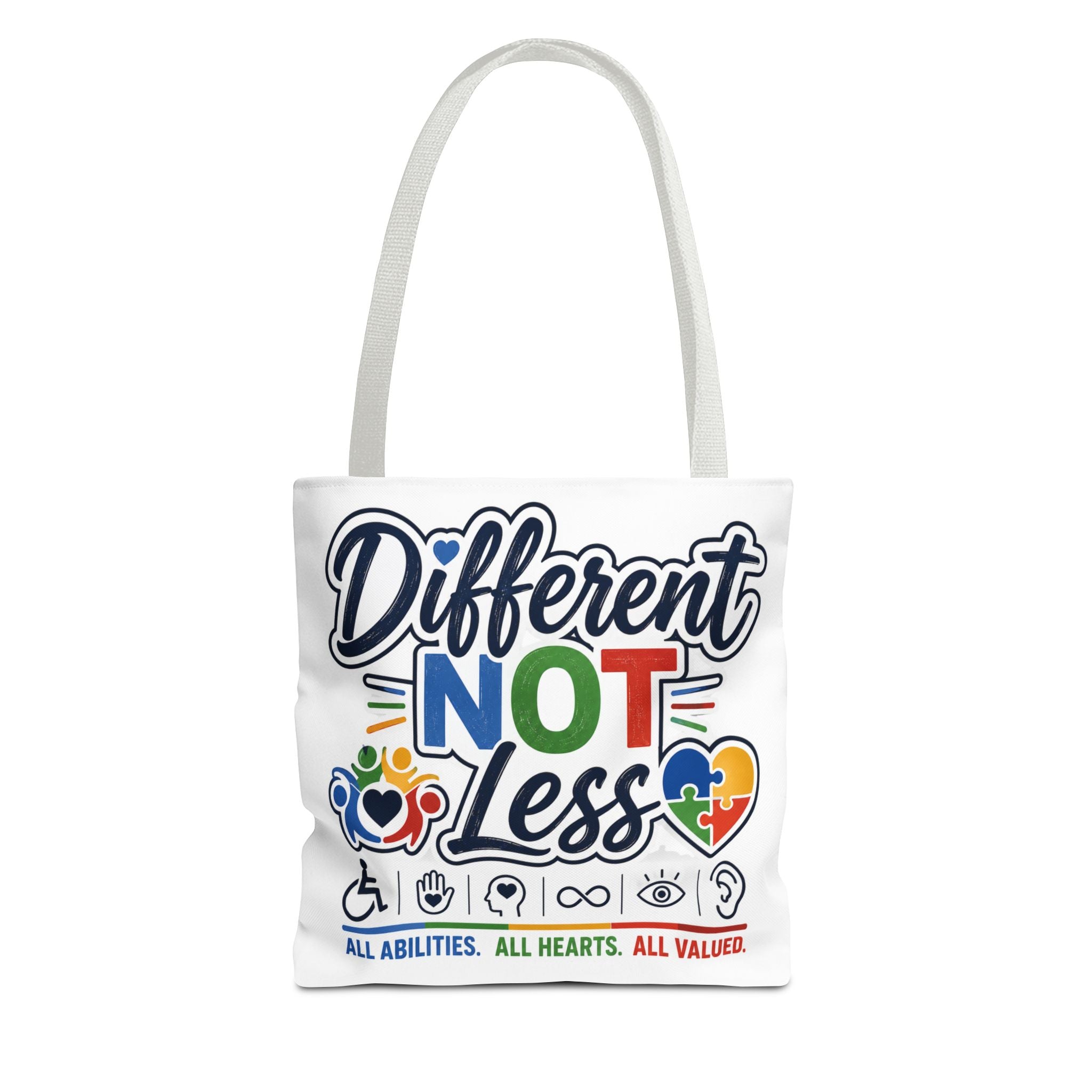 Different Not Less Tote Bag | Neurodiversity Awareness, All Abilities Design