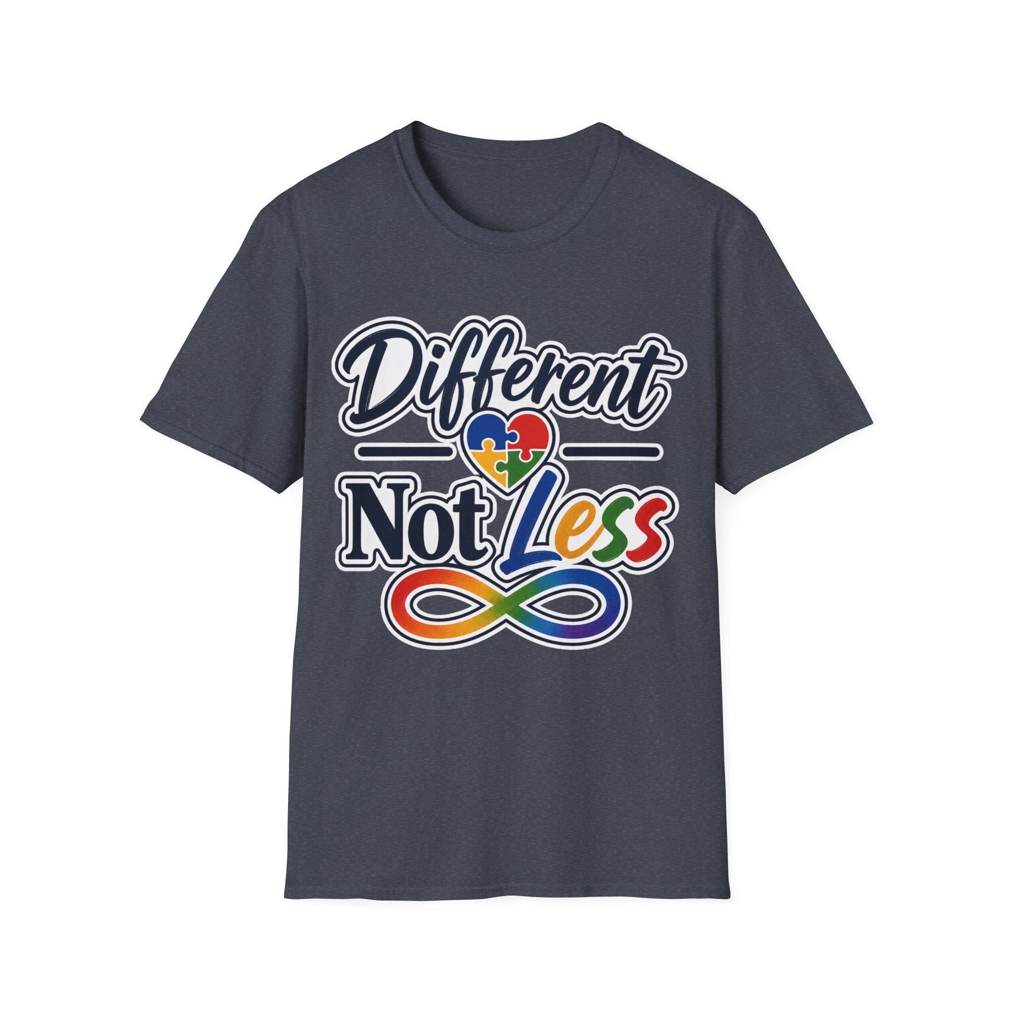 Different Not Less T-Shirt | Autism Awareness Puzzle Heart & Infinity Shirt