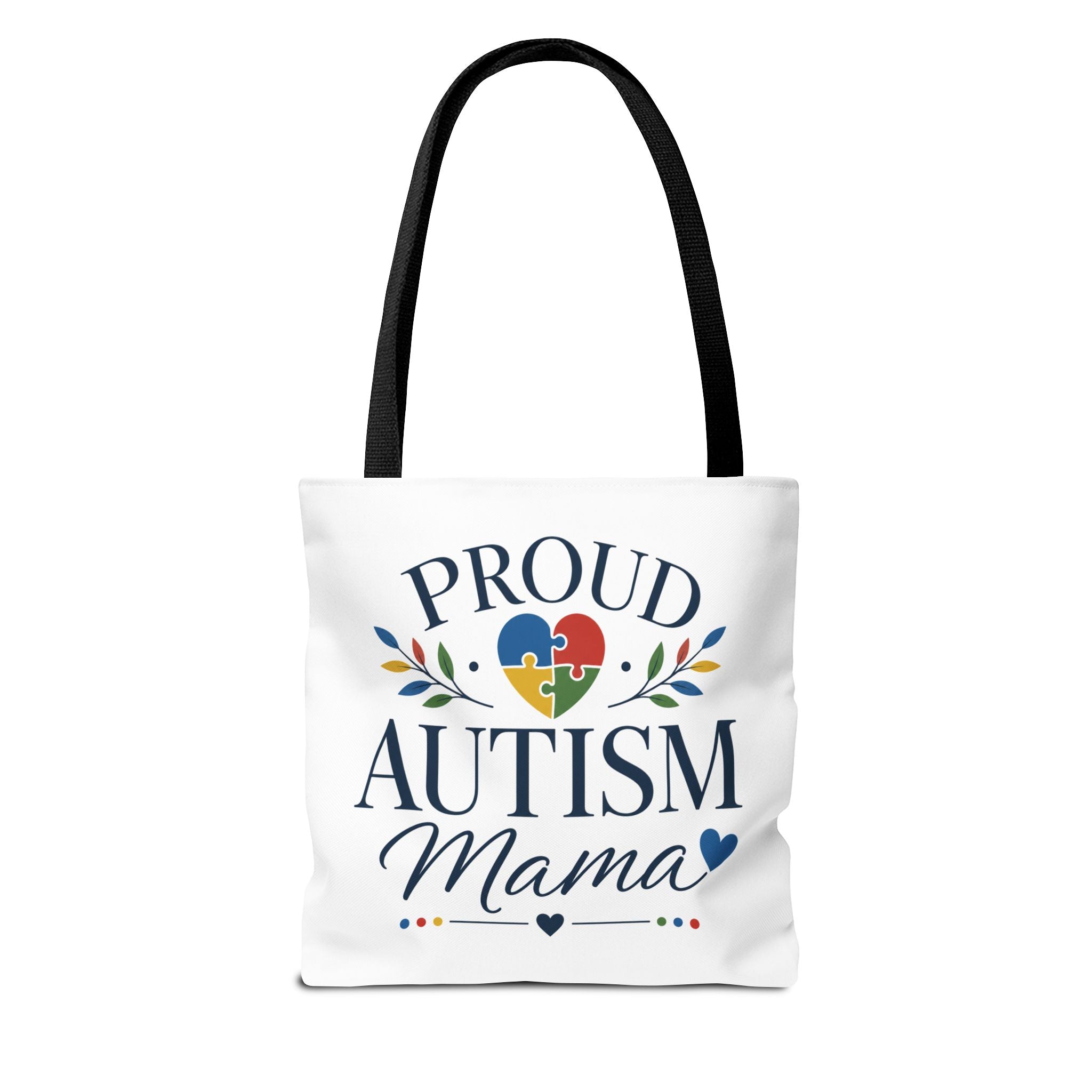 Proud Autism Mama Tote Bag | Puzzle Heart Support Awareness