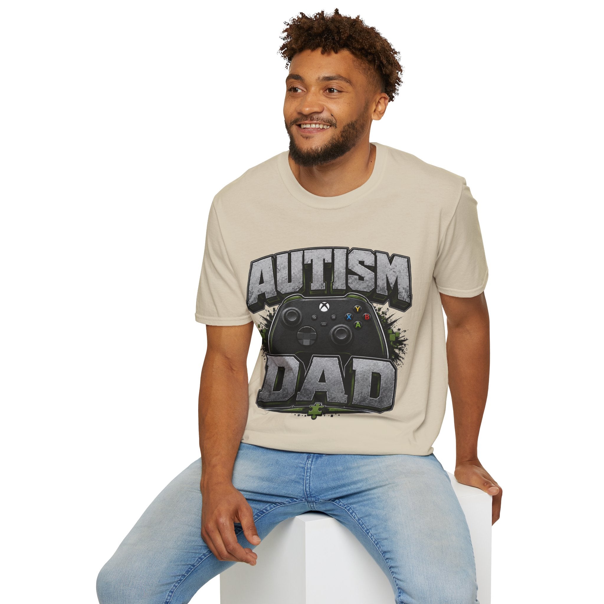 Autism Dad T-Shirt | Video Game Controller Awareness Tee