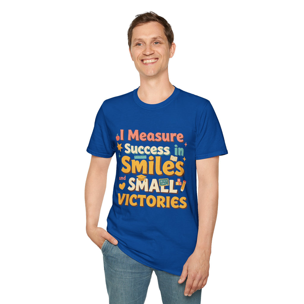 I Measure Success in Smiles Graphic T-Shirt | Positive Quote Tee