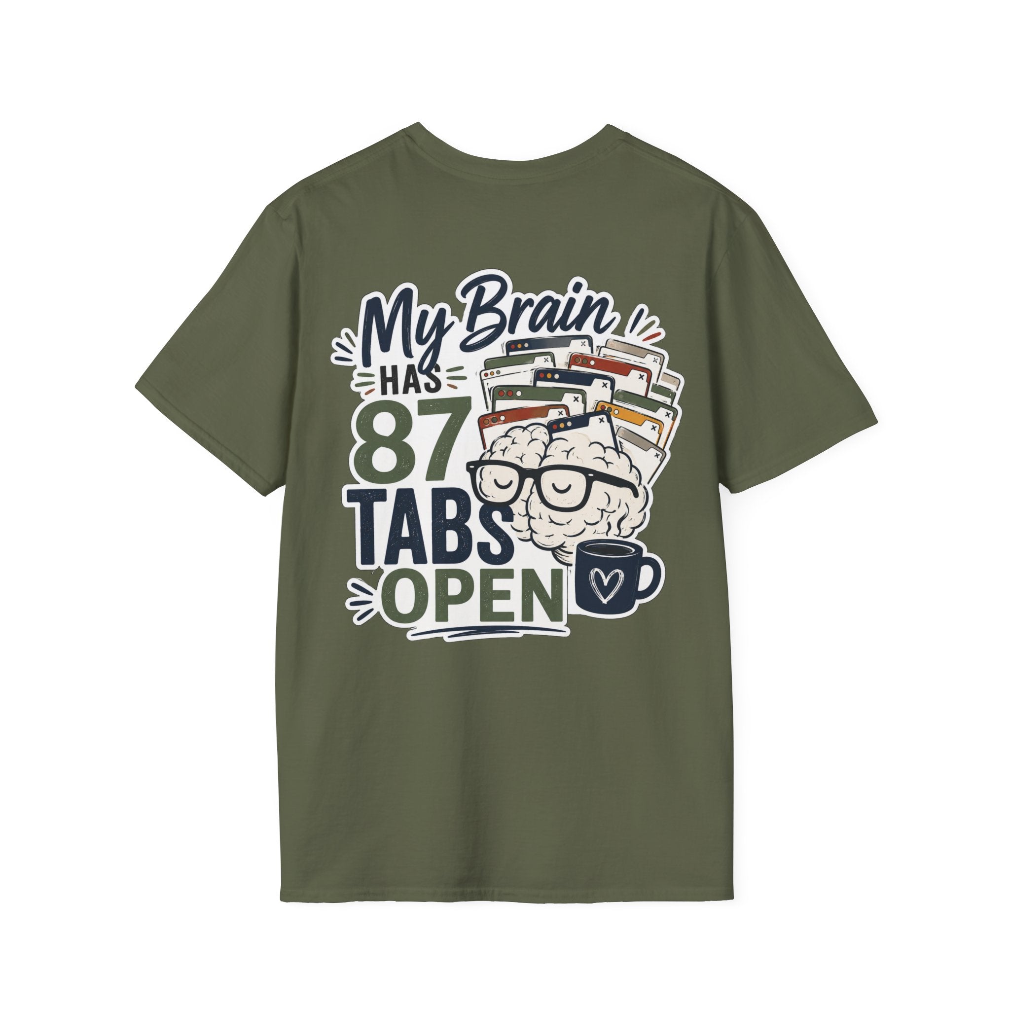 I Have 87 Tabs Open Shirt | ADHD Overthinking T-Shirt | Funny Neurodivergent Tee | ADHD Awareness Graphic Shirt | Mental Health Gift