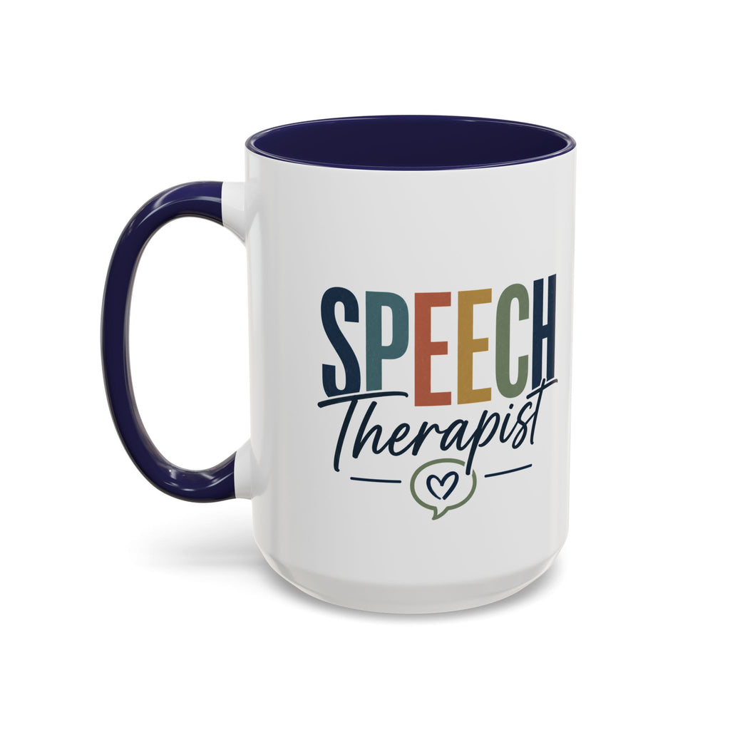 Speech Therapist Coffee Mug | Colorful Lettering Accent Mug