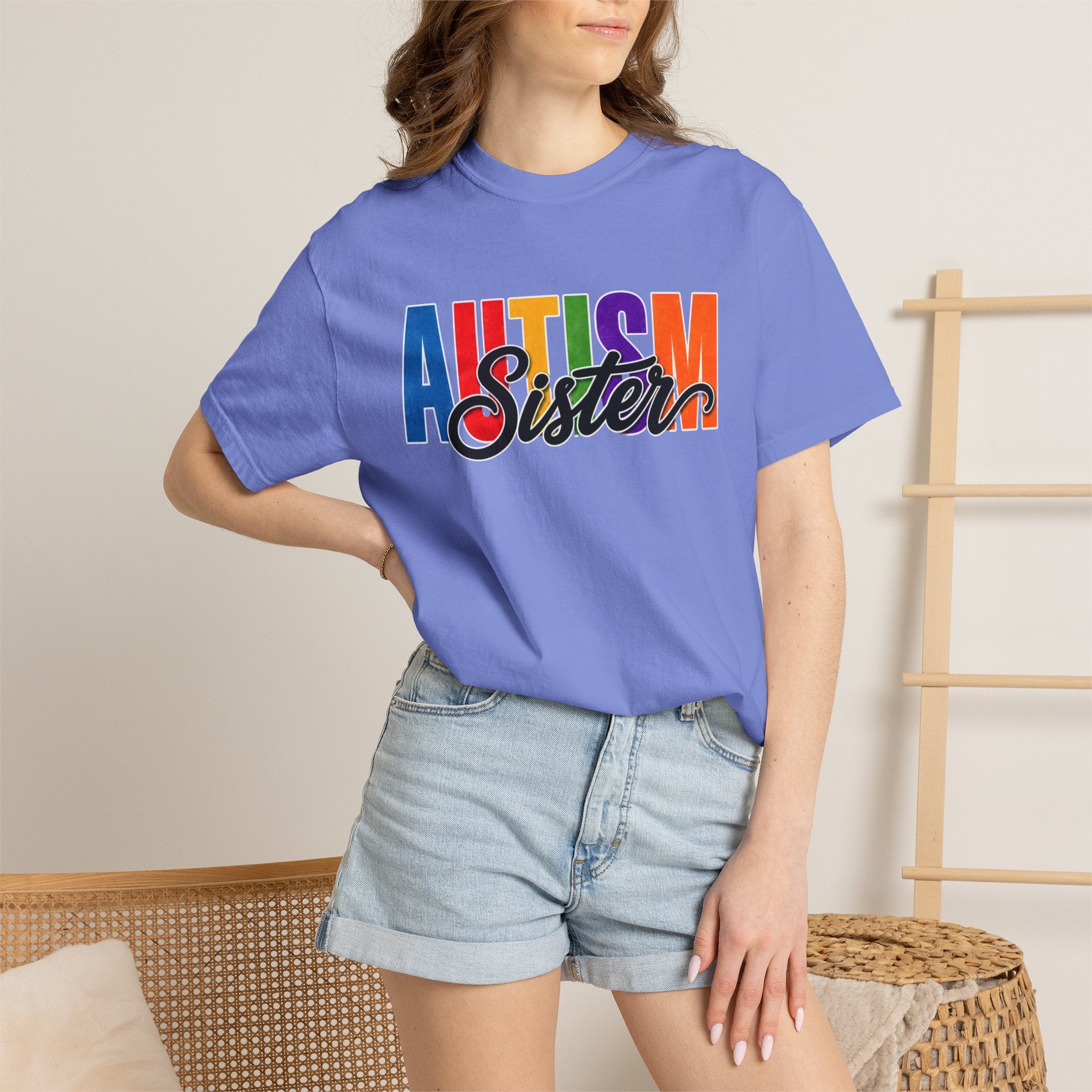 Autism Sister Shirt Proud Autism Sister T Shirt Autism Awareness Autism Acceptance Gift Puzzle Heart Special Needs Sibling Tee