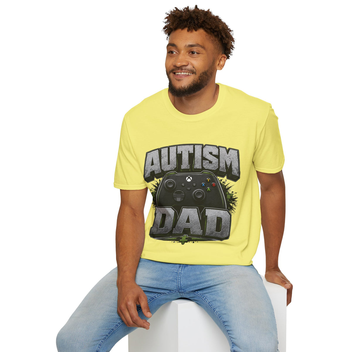 Autism Dad T-Shirt | Video Game Controller Awareness Tee