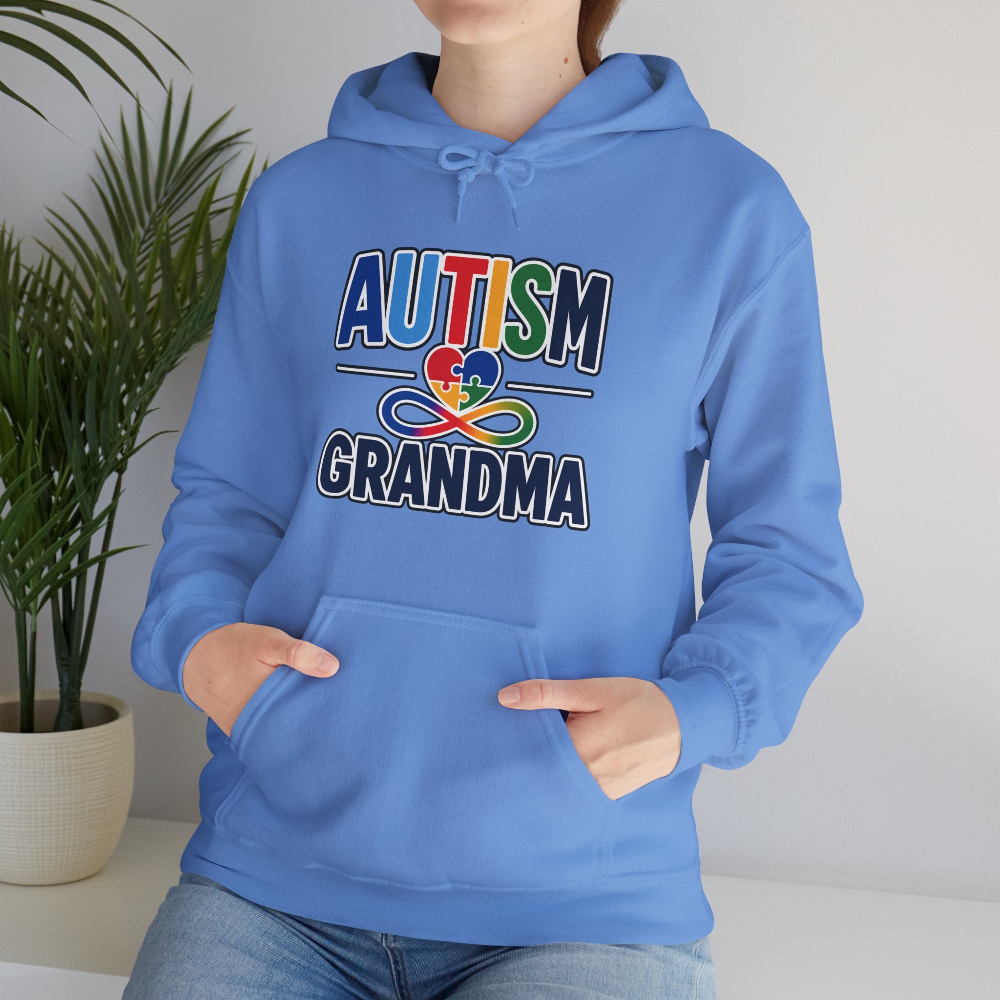 Autism Grandma Hoodie | Puzzle Heart Infinity Sweatshirt | Proud Autism Grandma Gift | Autism Awareness & Acceptance Hoodie