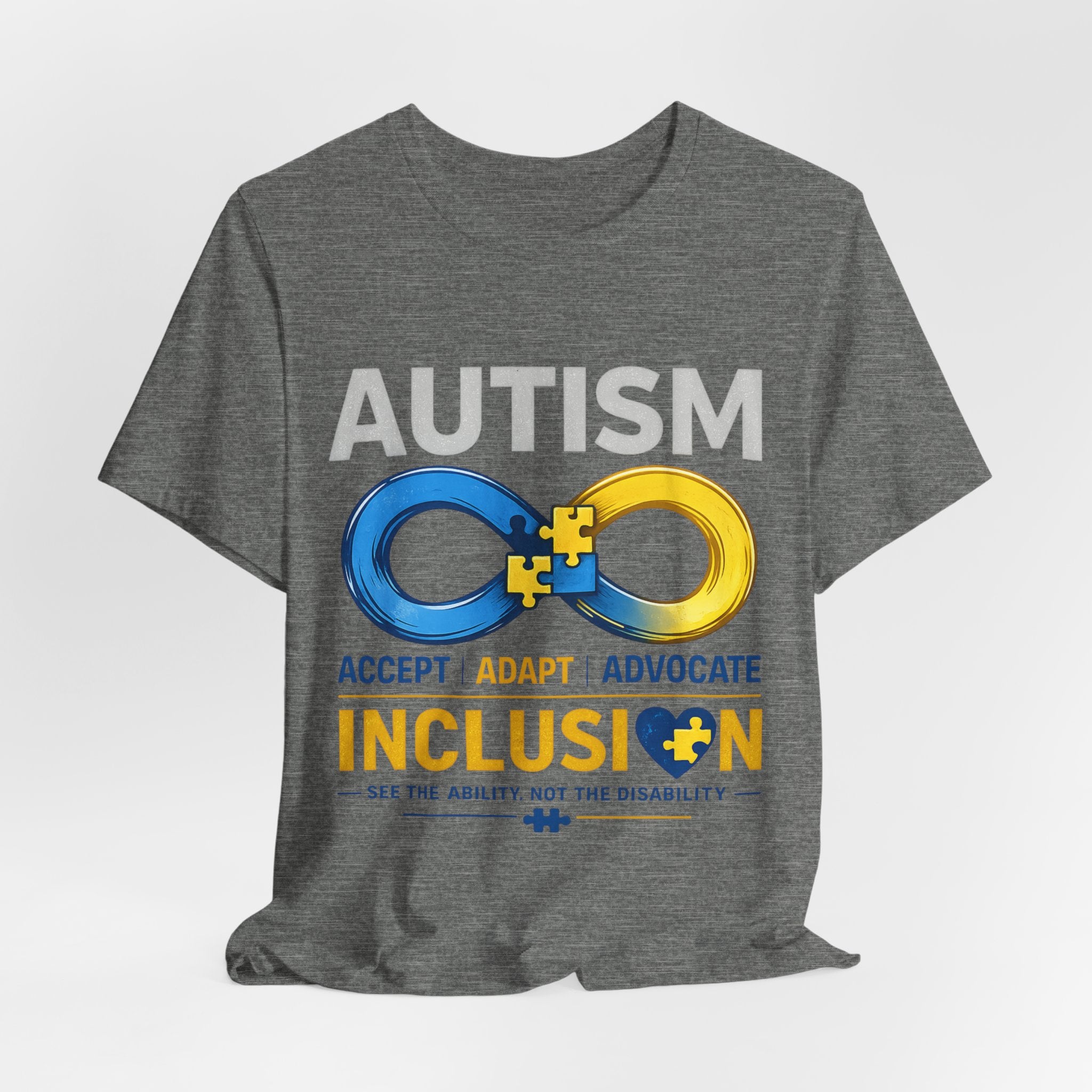 Autism Inclusion Shirt | Infinity Symbol T-Shirt | Accept Adapt Advocate Tee | Neurodiversity Awareness Gift | Kindness & Acceptance Apparel