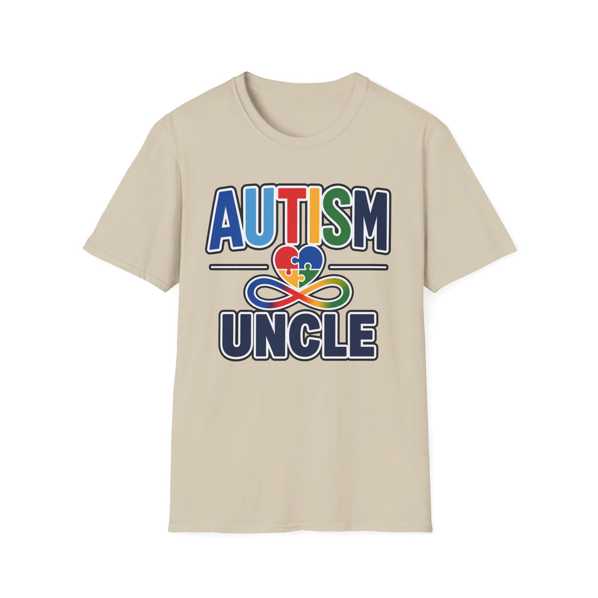 Autism Uncle Shirt, Puzzle Heart Neurodiversity Support Tee, Autism Awareness Uncle Gift, Autism Acceptance Family T-Shirt