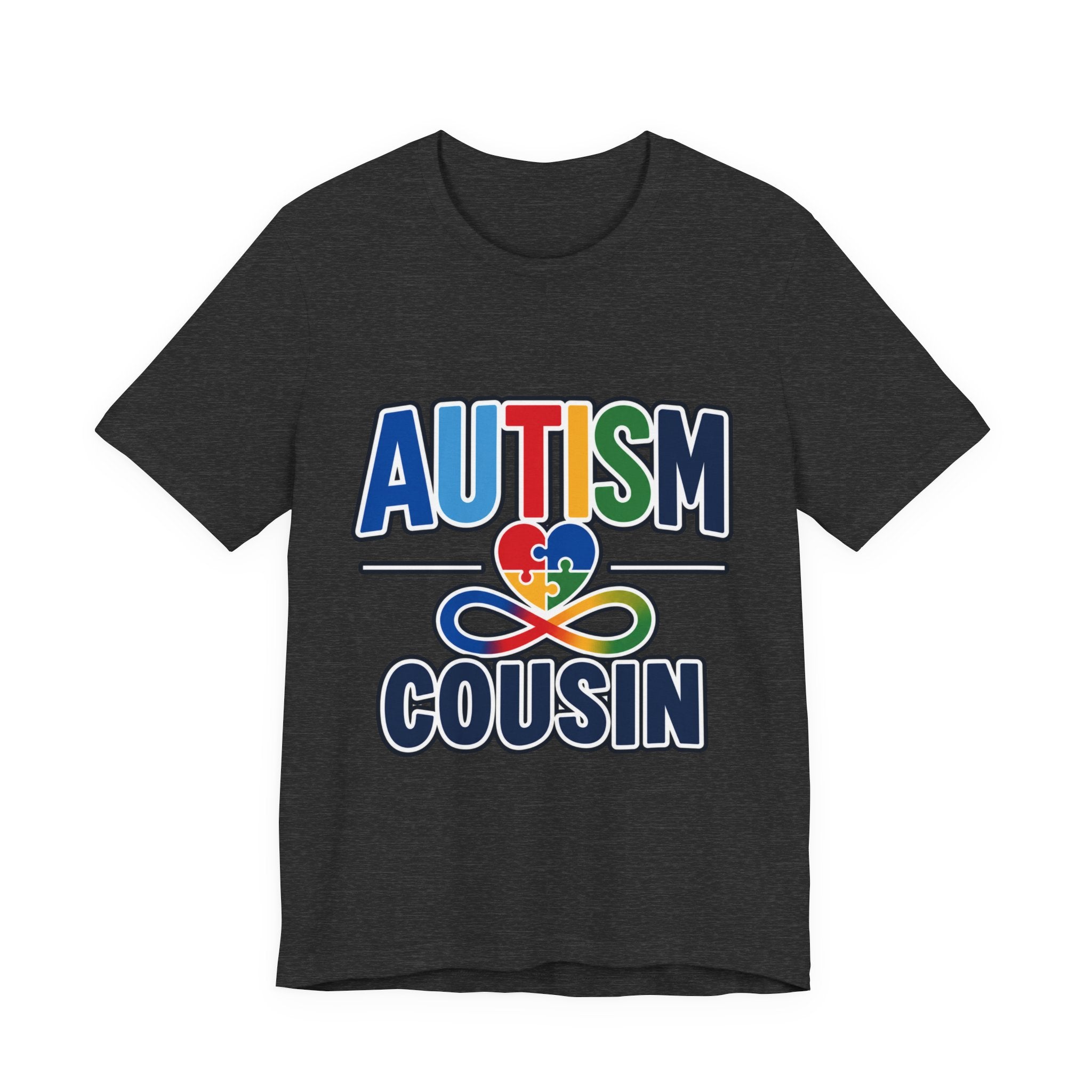 Autism Cousin Shirt | Proud Autism Cousin T-Shirt | Puzzle Heart Infinity Design | Autism Awareness & Acceptance Gift | Special Needs Family Apparel Tee