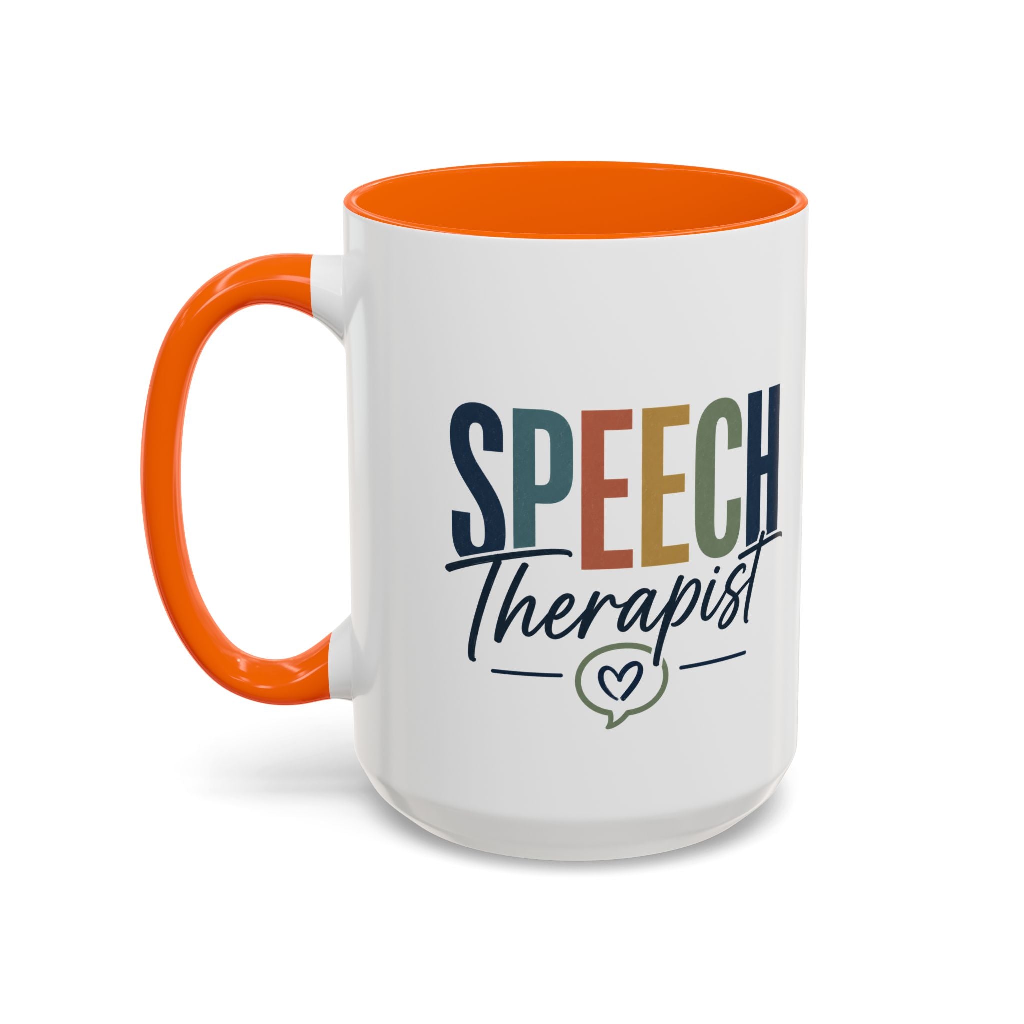 Speech Therapist Coffee Mug | Colorful Lettering Accent Mug