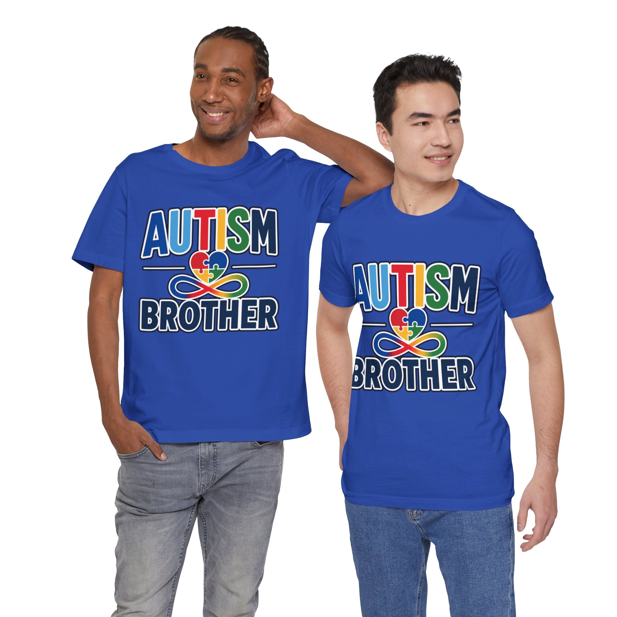 Autism Brother Shirt | Puzzle Heart Infinity T-Shirt | Proud Autism Sibling Tee | Autism Awareness & Acceptance Gift for Brother