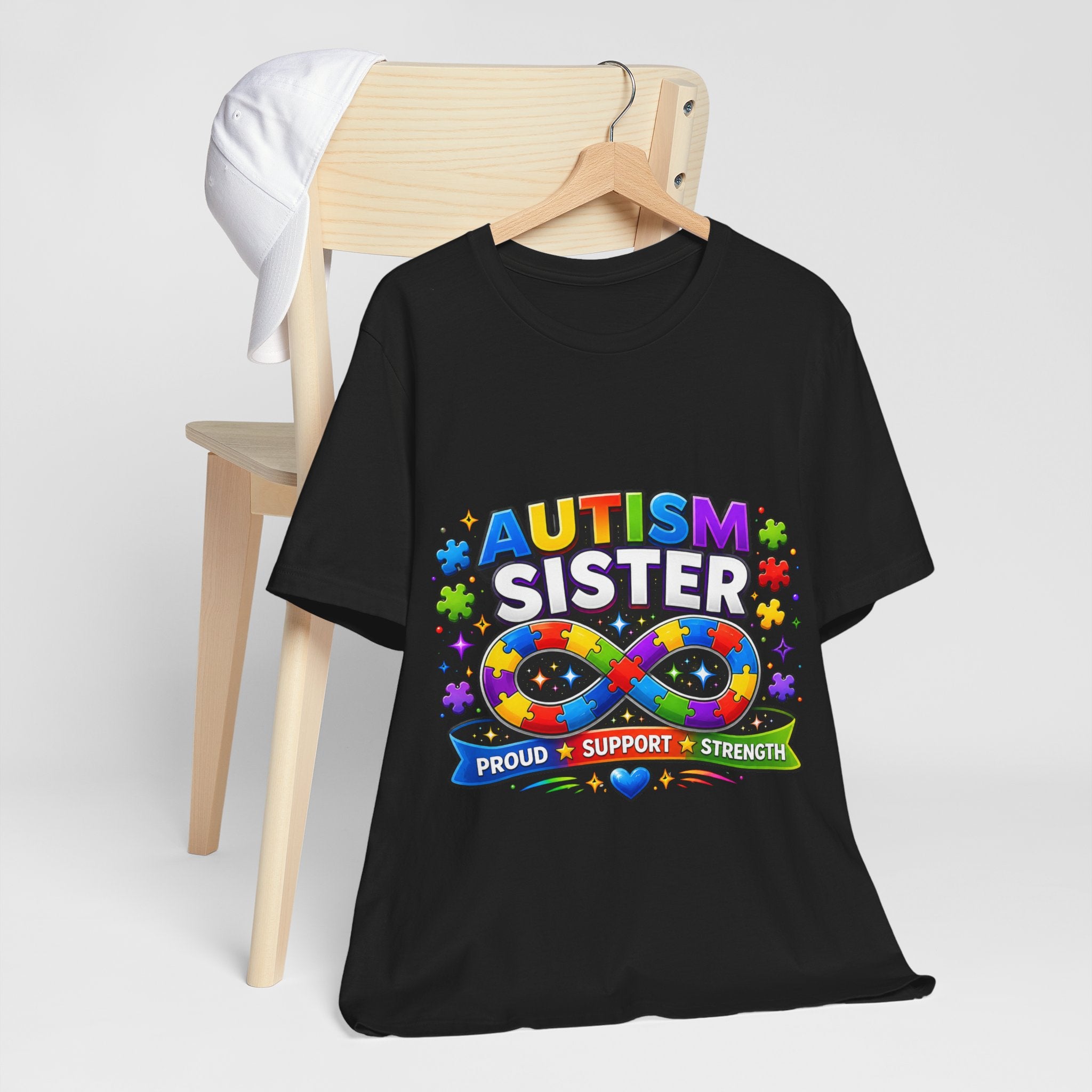 Autism Sister Tee | Puzzle Infinity Support Strength Shirt