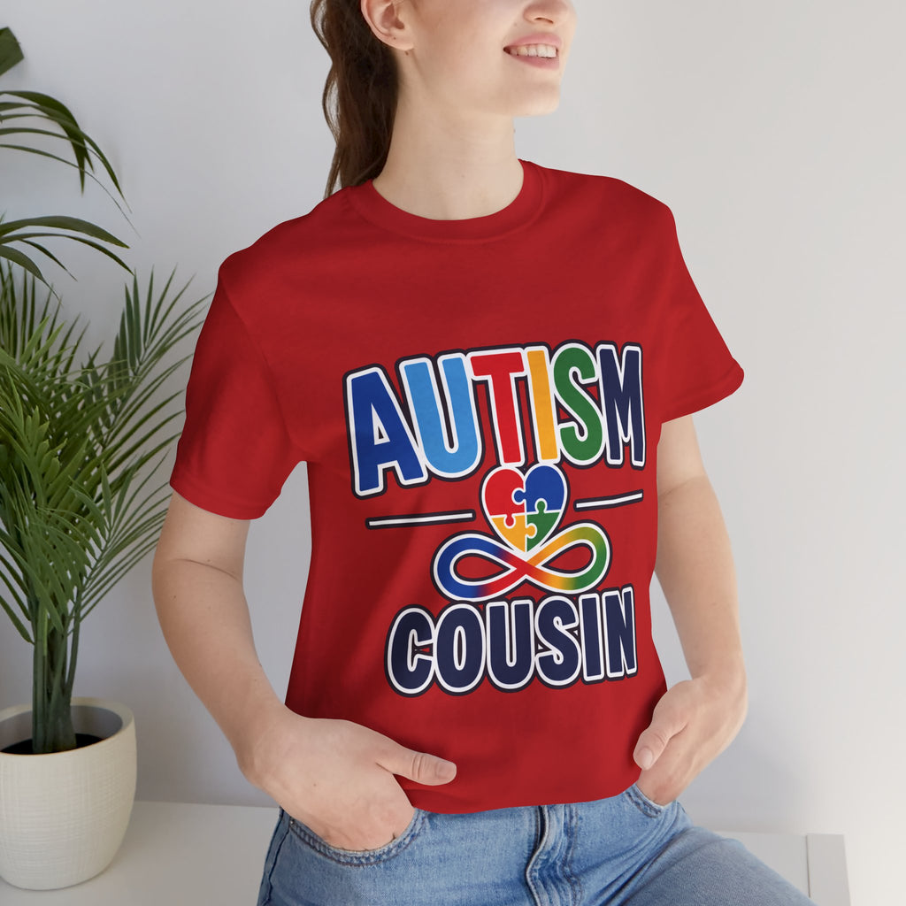 Autism Cousin Shirt | Proud Autism Cousin T-Shirt | Puzzle Heart Infinity Design | Autism Awareness & Acceptance Gift | Special Needs Family Apparel Tee
