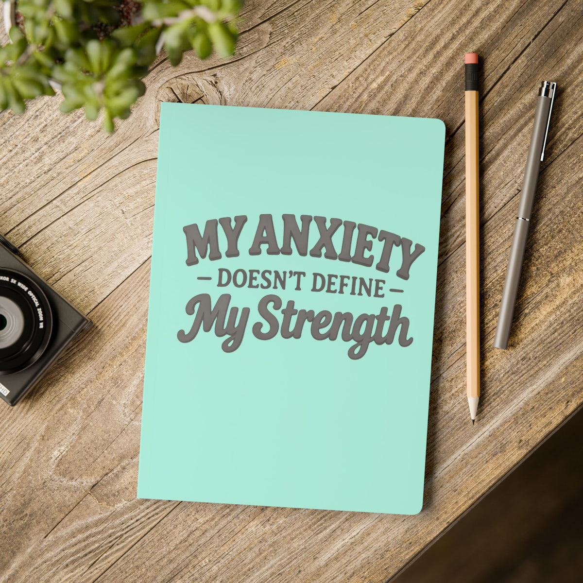 My Anxiety Doesn't Define My Strength Journal | Softcover motivational notebook