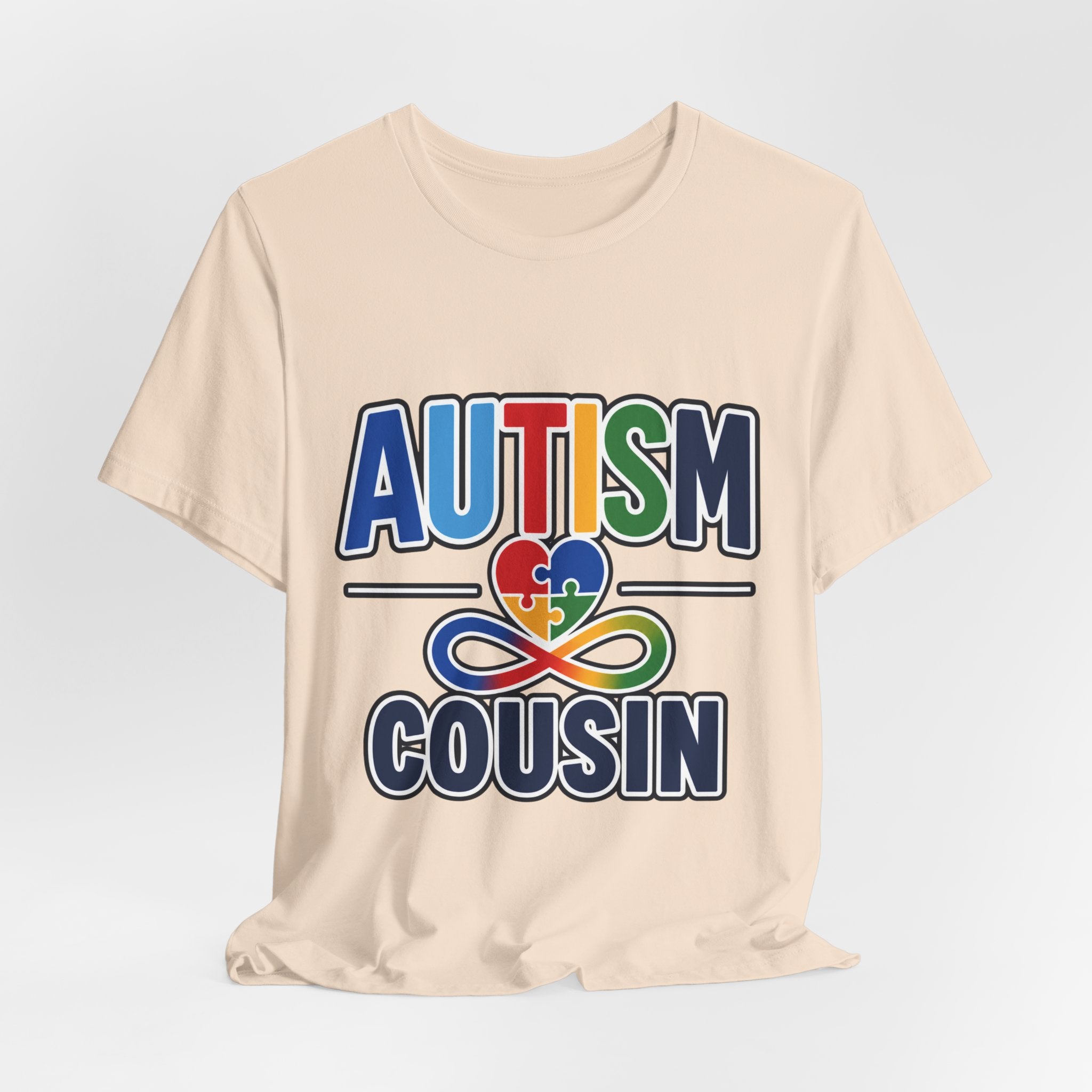 Autism Cousin Shirt | Proud Autism Cousin T-Shirt | Puzzle Heart Infinity Design | Autism Awareness & Acceptance Gift | Special Needs Family Apparel Tee