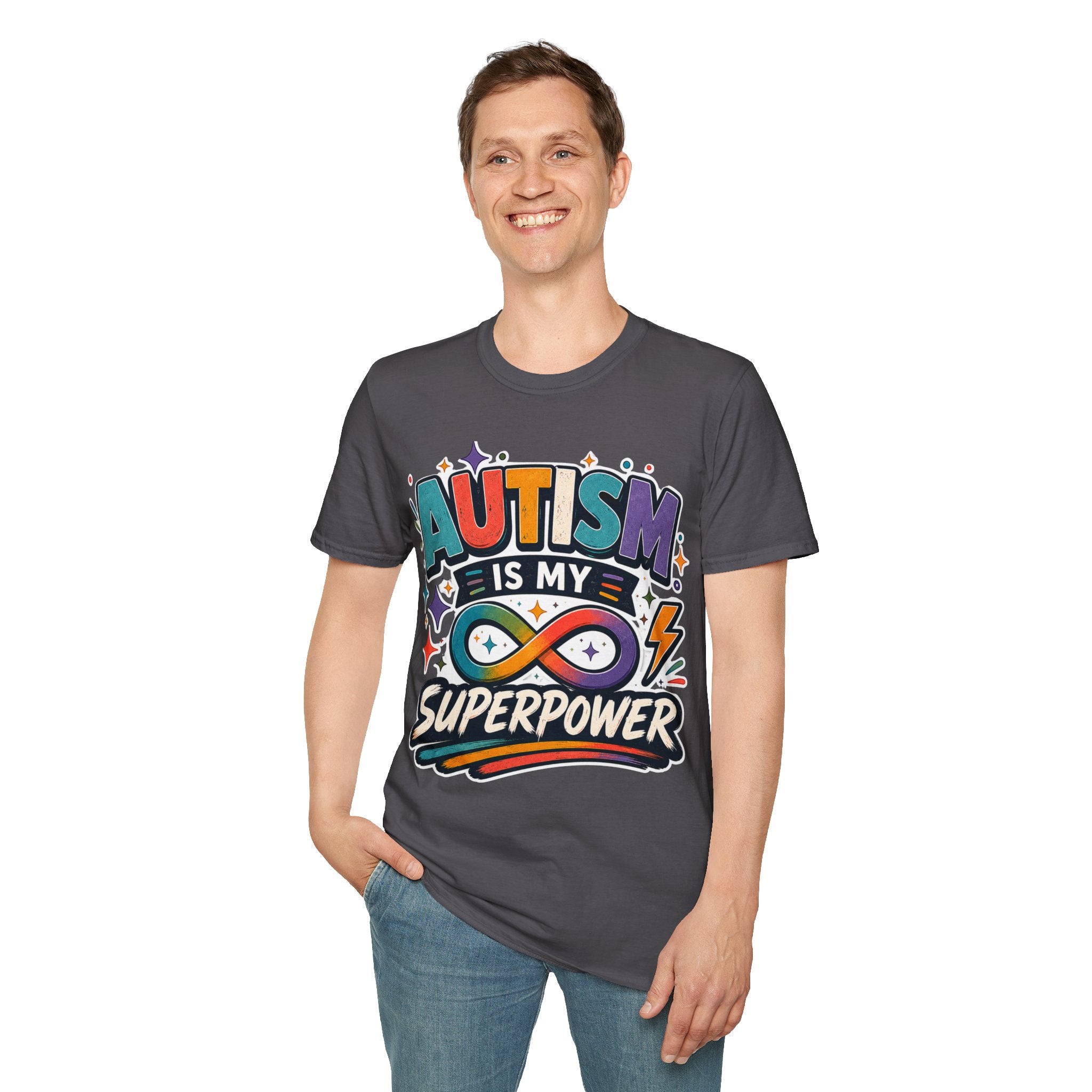 Autism Is My Superpower Shirt Autism Awareness T Shirt Autism Acceptance Tee Infinity Heart Puzzle Design Neurodiversity Gift Unisex