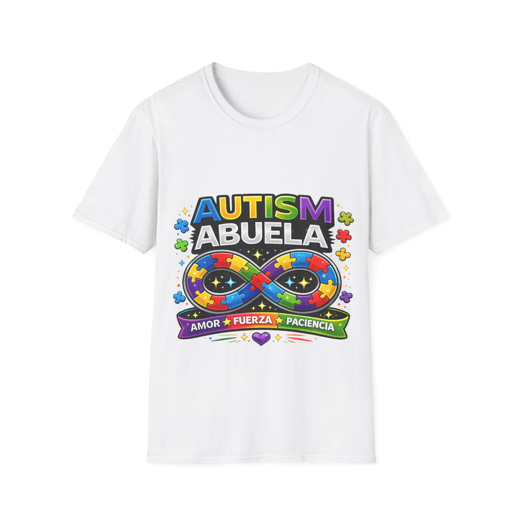 Autism Abuela T-Shirt | Rainbow Puzzle Infinity Design