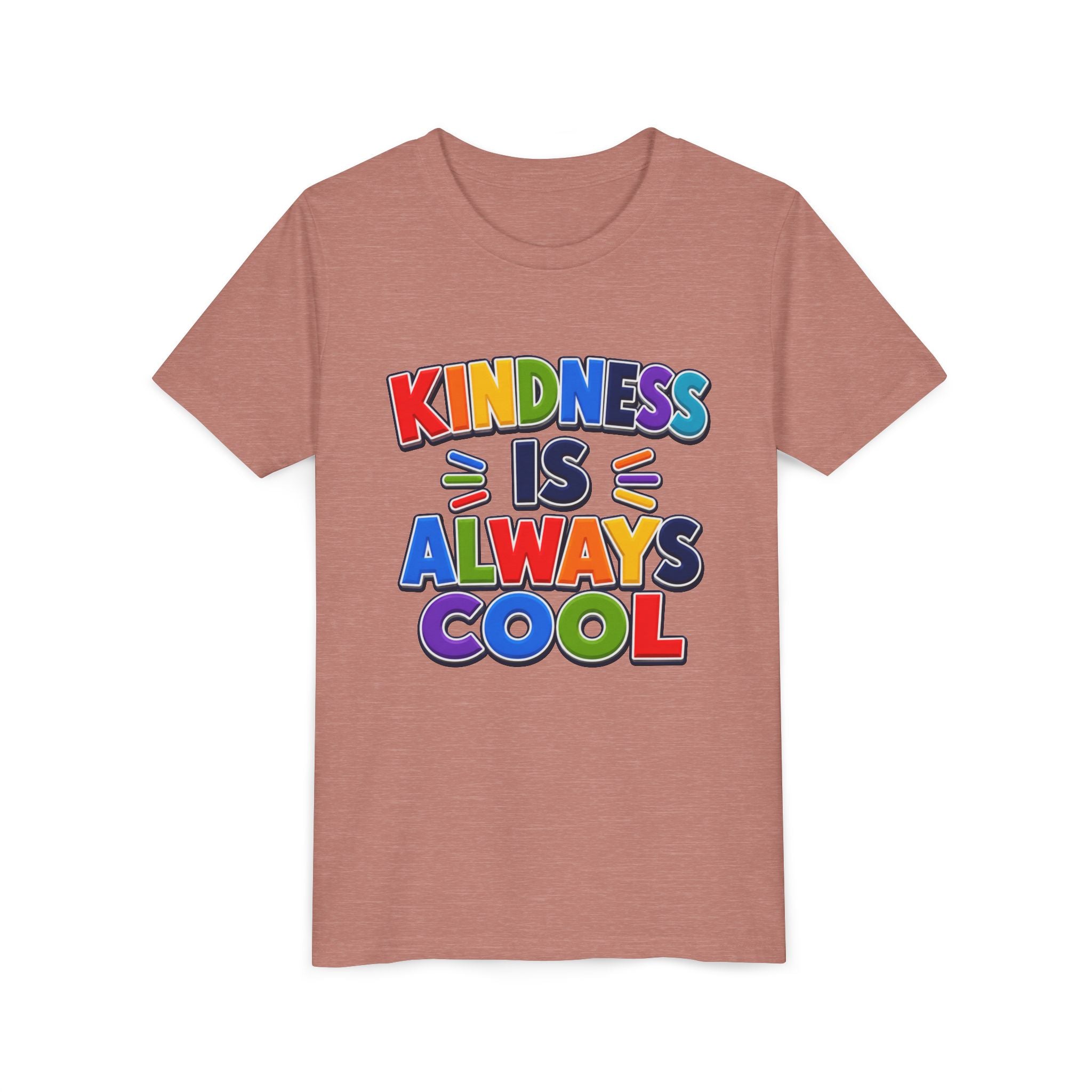 Kindness Is Always Cool Youth Tee | Rainbow Kids Shirt, Positive Message