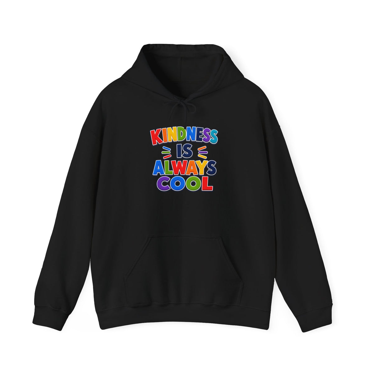 Kindness Is Always Cool hoodie | Rainbow Retro Lettering