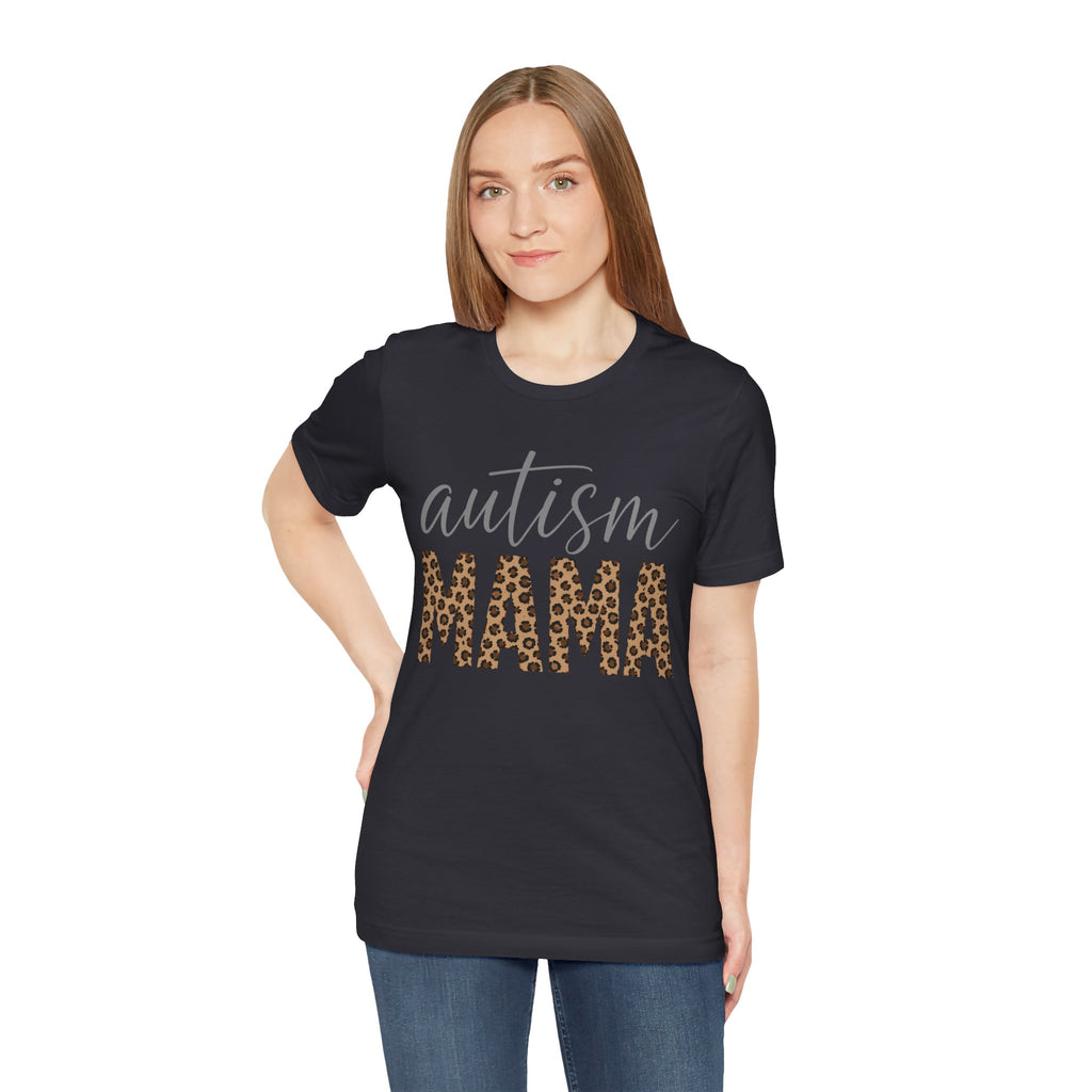 Autism Mama Leopard Print T-Shirt