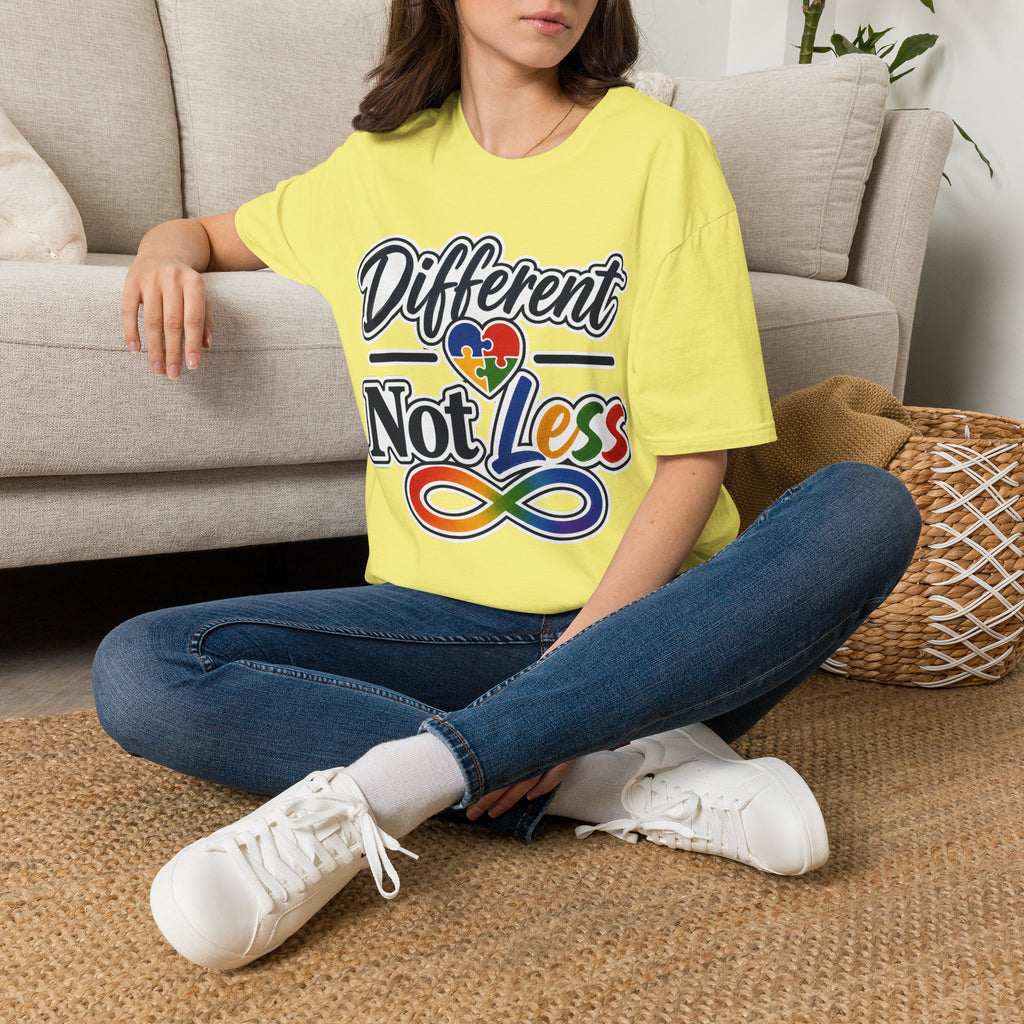 Different Not Less T-Shirt | Autism Awareness Puzzle Heart & Infinity Shirt