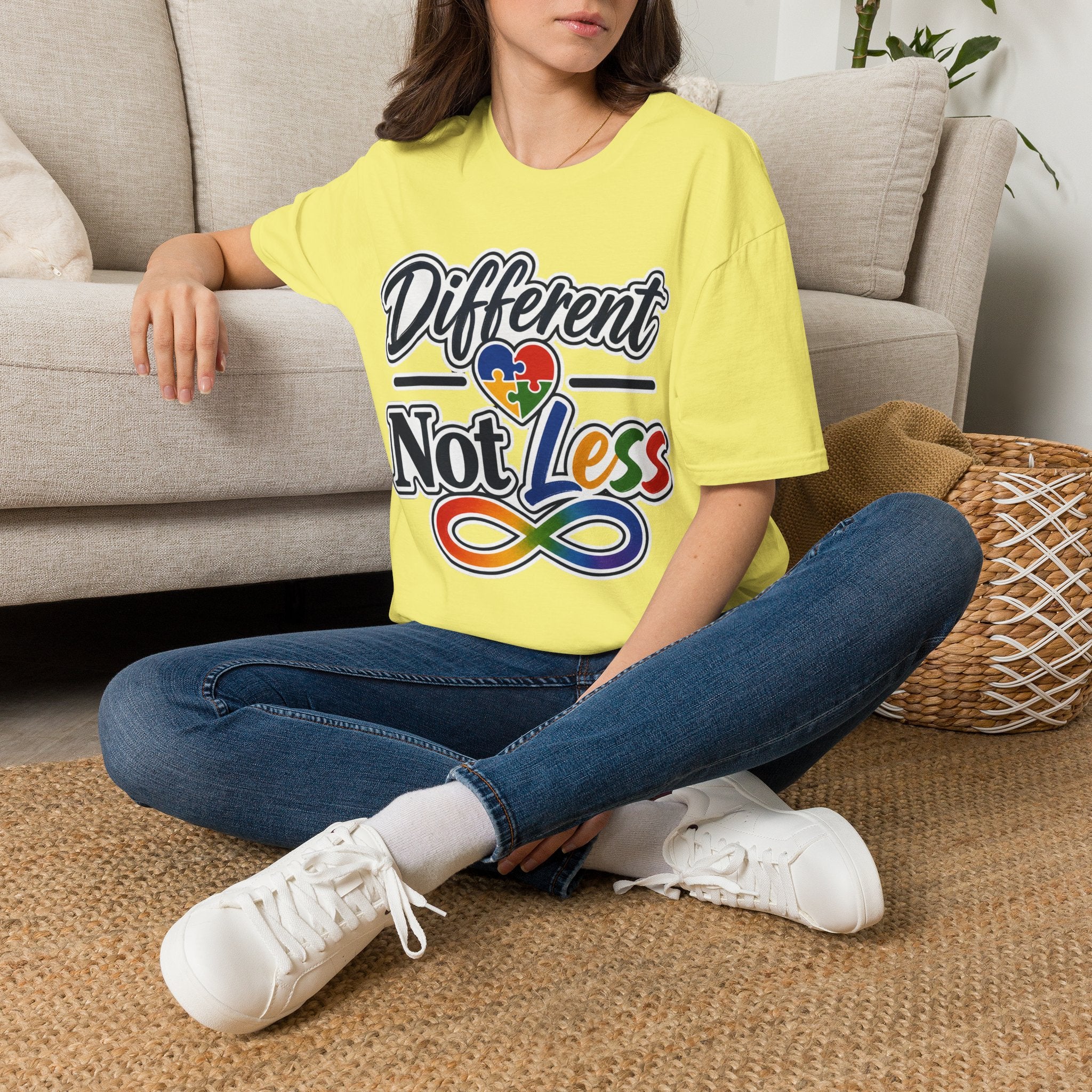 Different Not Less T-Shirt | Autism Awareness Puzzle Heart & Infinity Shirt
