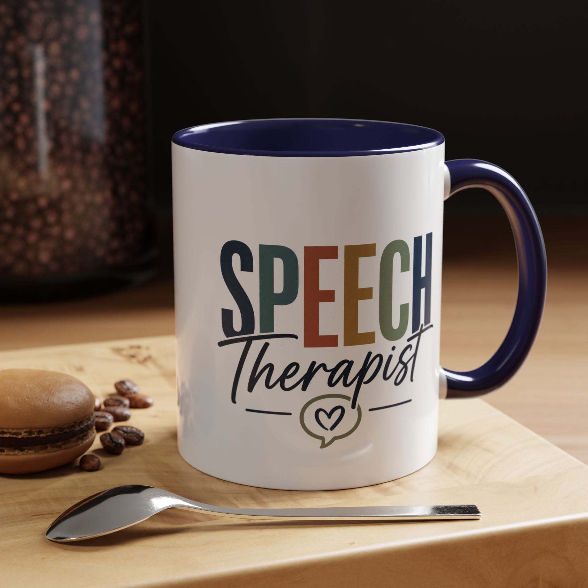 Speech Therapist Coffee Mug | Colorful Lettering Accent Mug