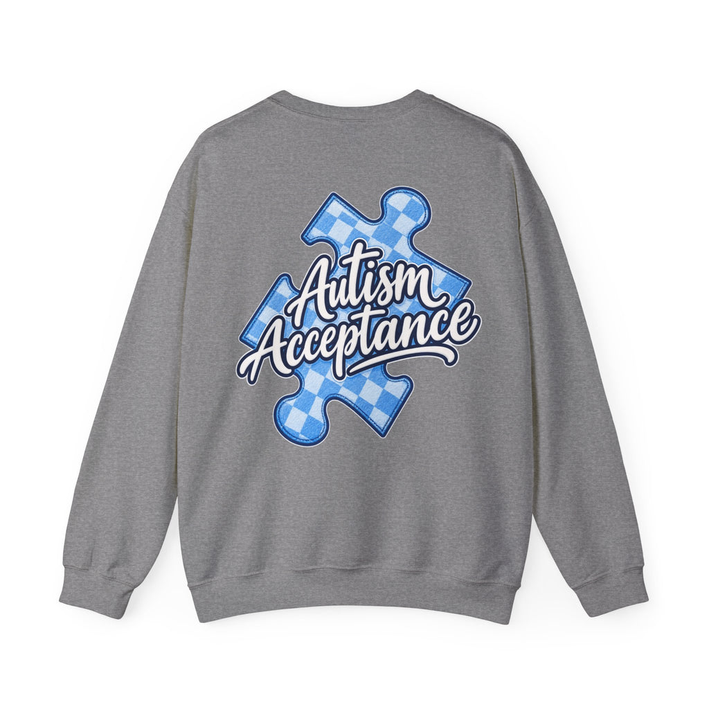 Autism Acceptance Sweatshirt, Puzzle Piece Awareness Crewneck, Autism Advocate Hoodie, Neurodiversity Gift, Autism Family Apparel