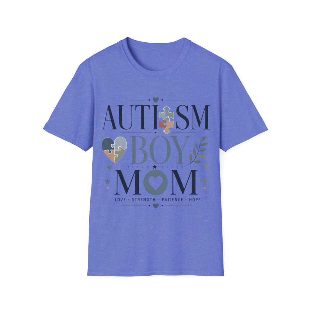 Autism Boy Mom Shirt | Proud Autism Mom T-Shirt | Puzzle Heart Infinity Design | Autism Awareness & Acceptance Gift | Special Needs Mom Apparel